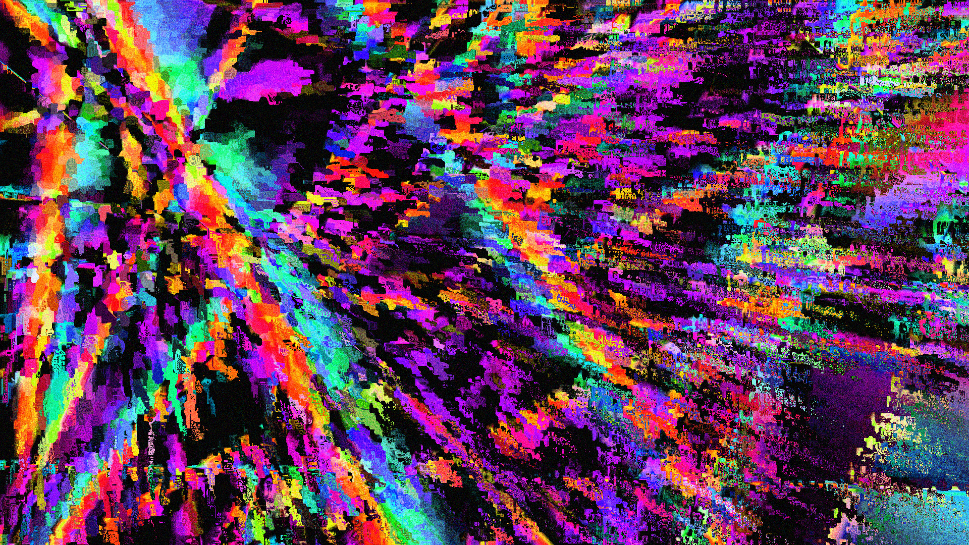 General 1920x1080 abstract colorful vibrant digital art glitch art artwork purple iridescent psychedelic