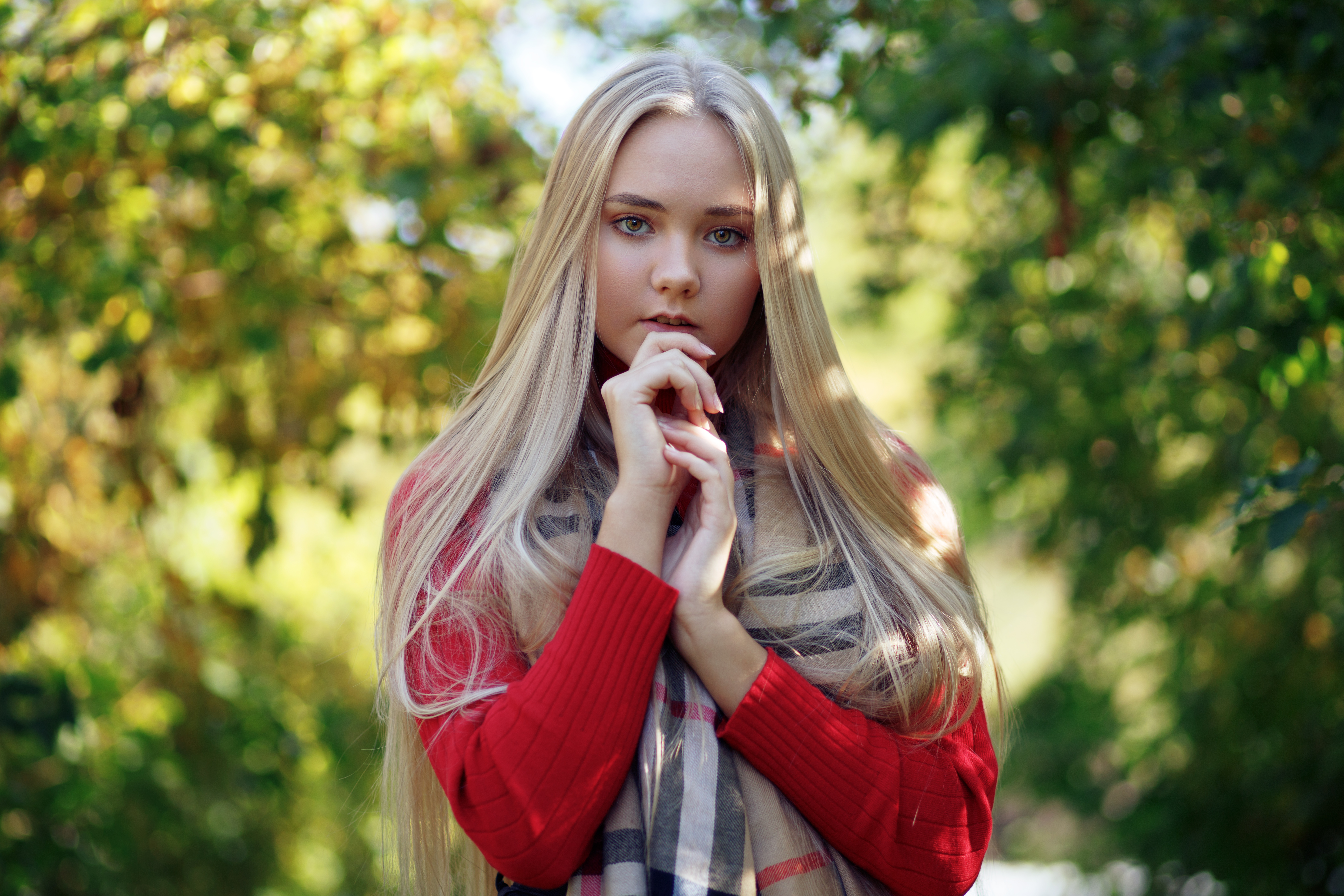 People 5777x3851 women model blonde long hair Darina Sidorova