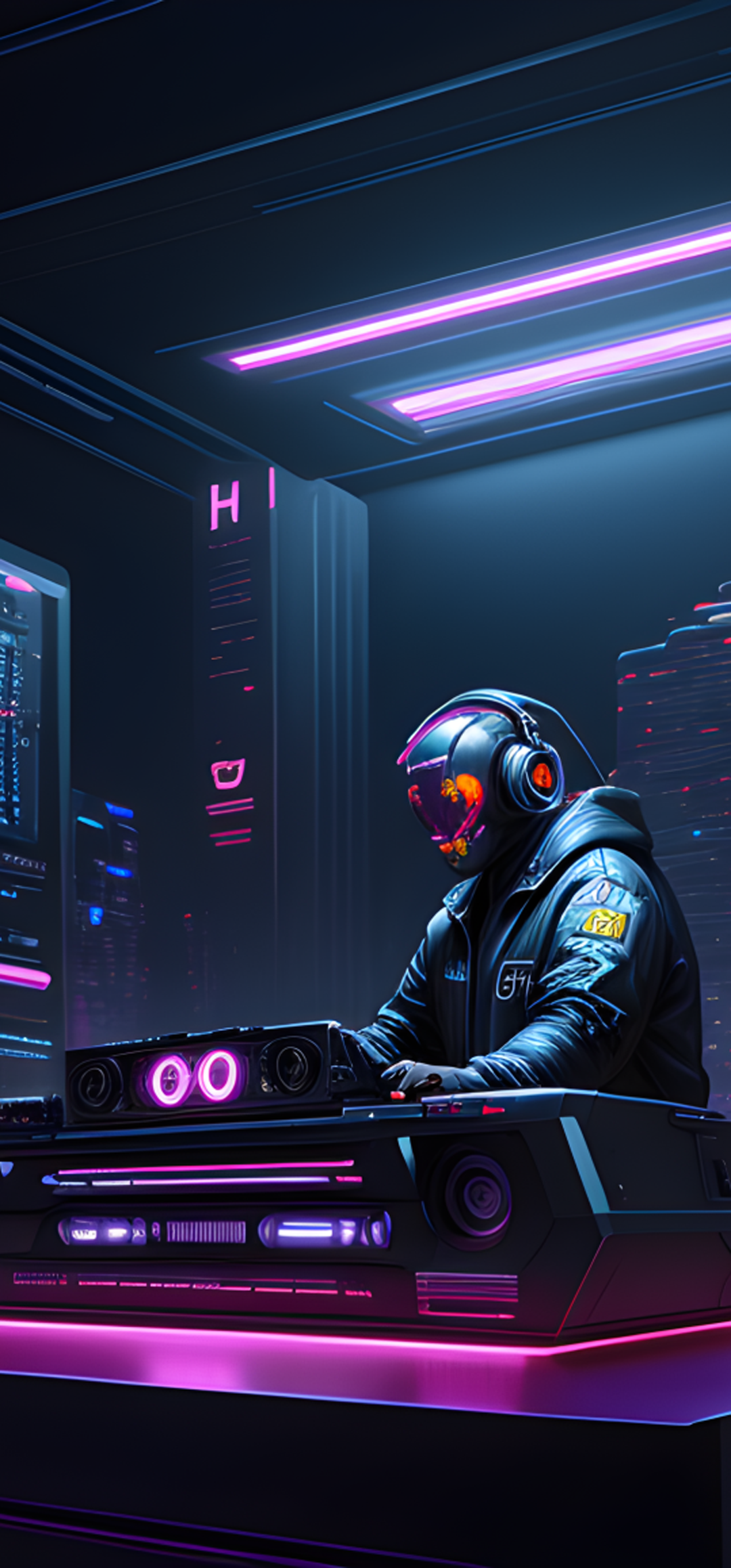 General 1080x2316 Zedge AI art DJ futurism futuristic futuristic clothing synthwave