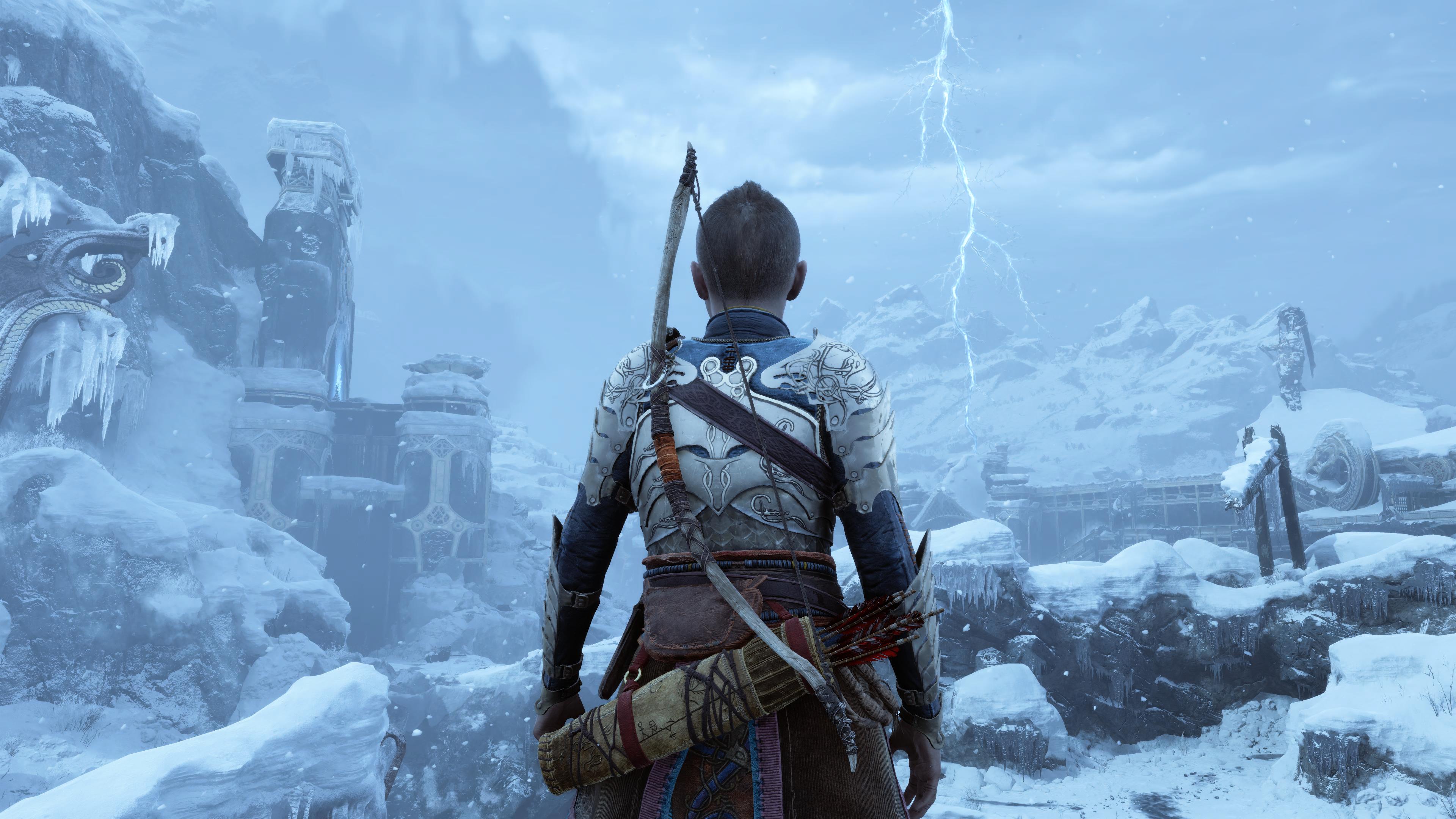 General 3840x2160 God of War God of War Ragnarök Atreus Playstation 5 screen shot video games video game characters Santa Monica Studio