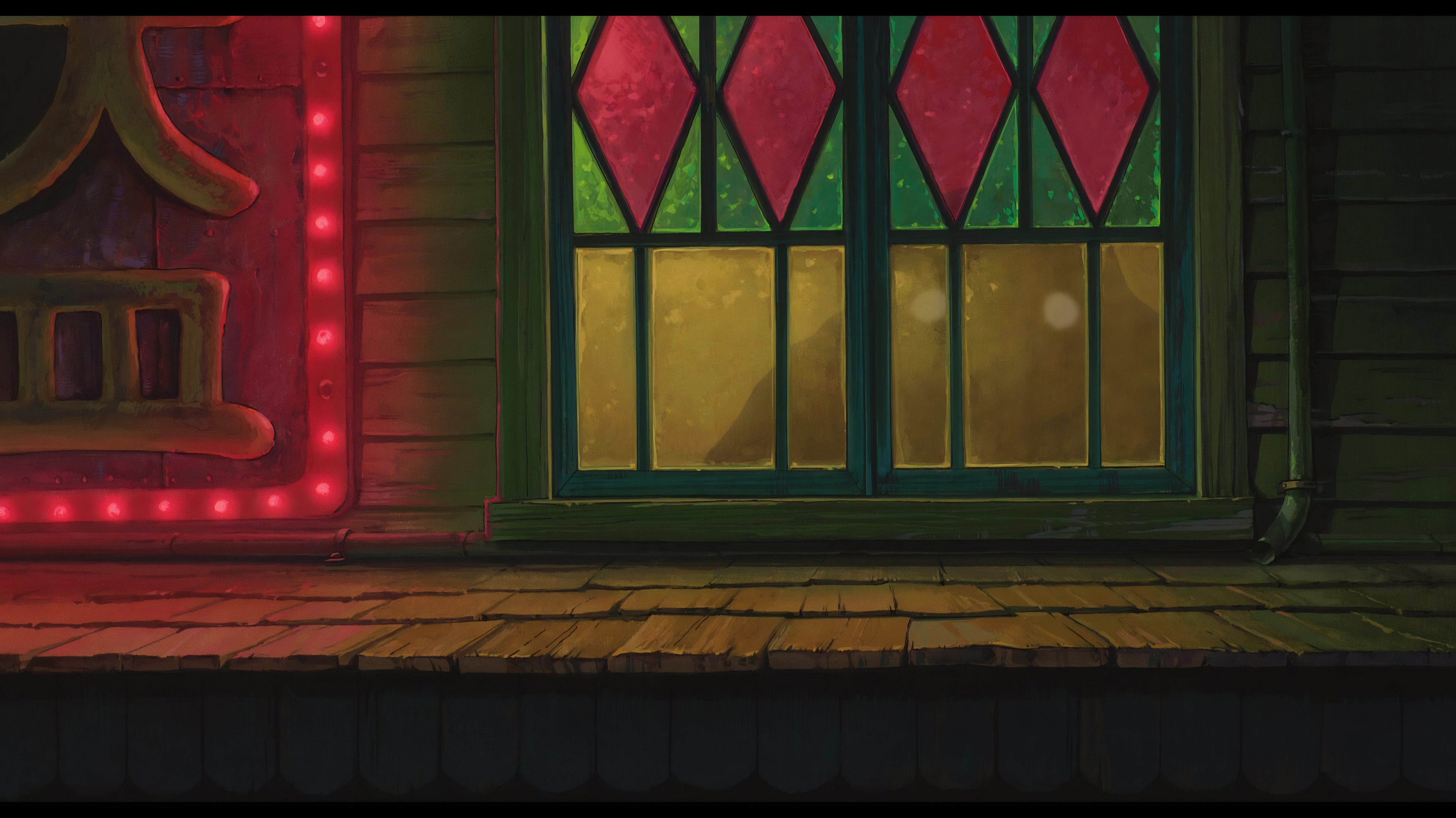 Anime 5760x3240 Spirited Away Studio Ghibli anime window upscaled