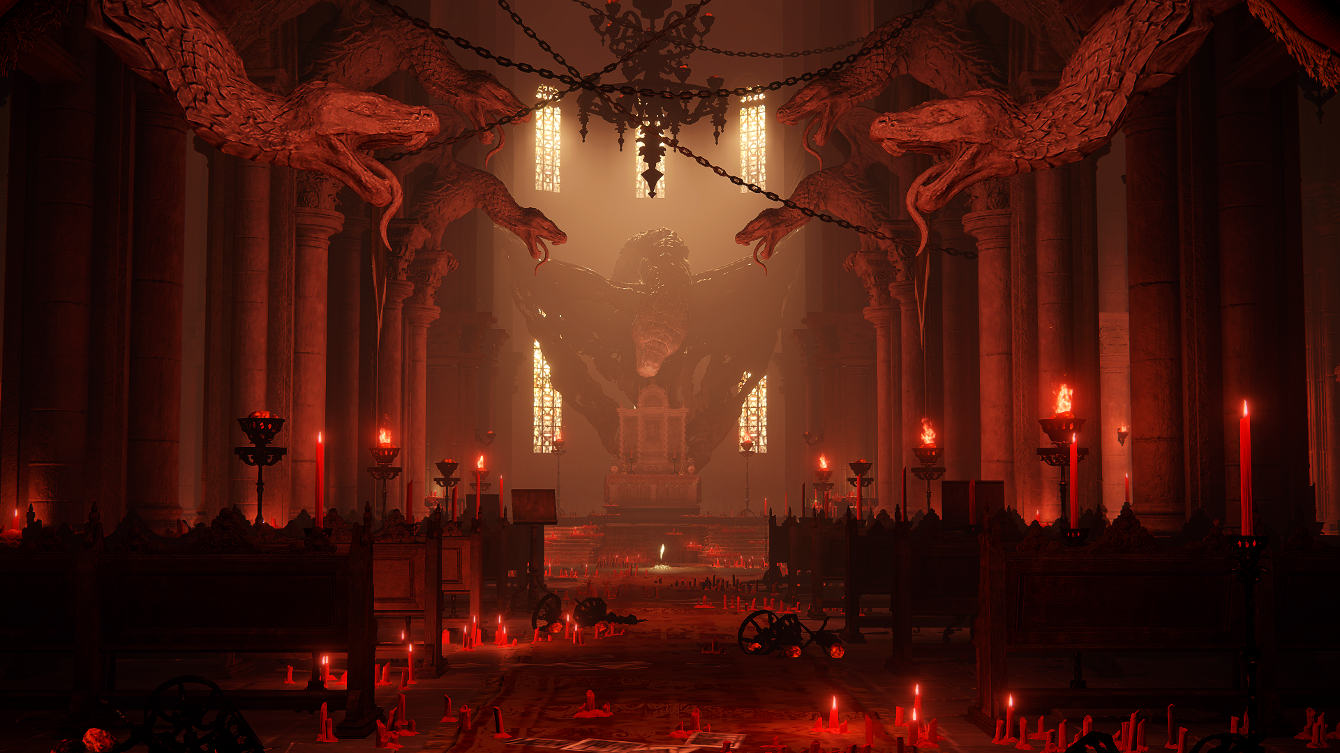 General 1920x1080 Elden Ring screen shot photoshopped red church From Software video games CGI