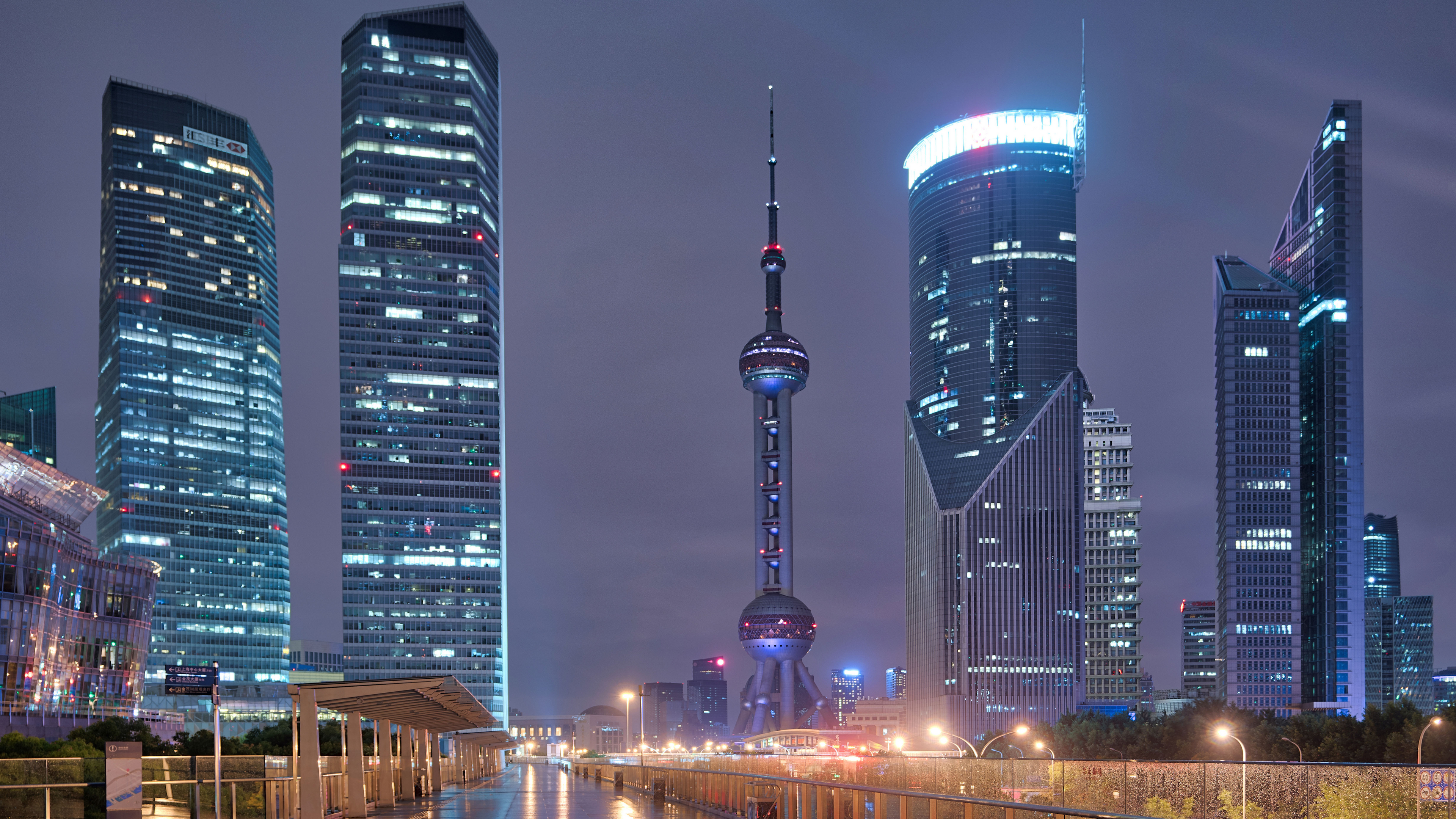 General 3840x2160 Trey Ratcliff photography city city lights night Shanghai