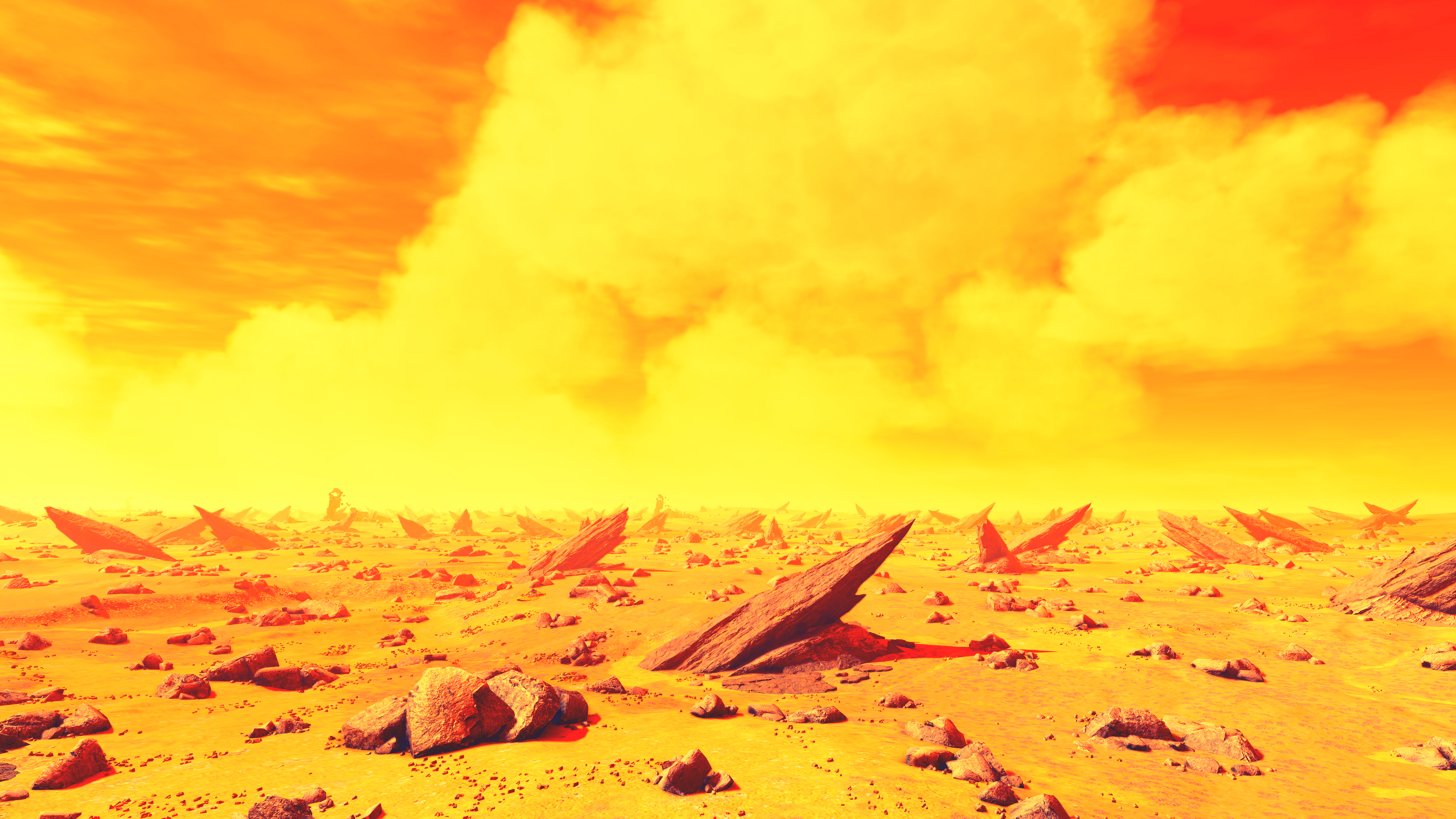 General 3840x2160 Starfield (video game) landscape orange yellow red rocks clouds planet video games Xbox xbox series x