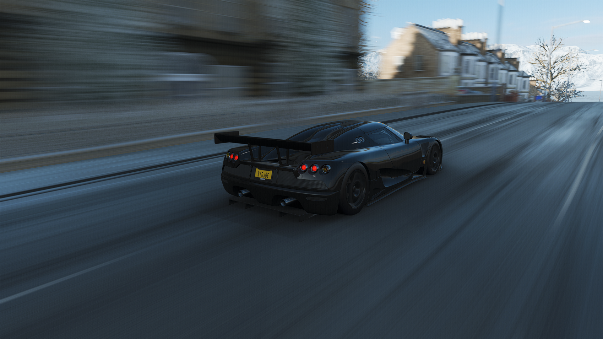 General 1920x1080 Forza Forza Horizon Forza Horizon 4 racing car CGI Koenigsegg CCGT video games road blurred blurry background rear view taillights licence plates PlaygroundGames Swedish cars Hypercar