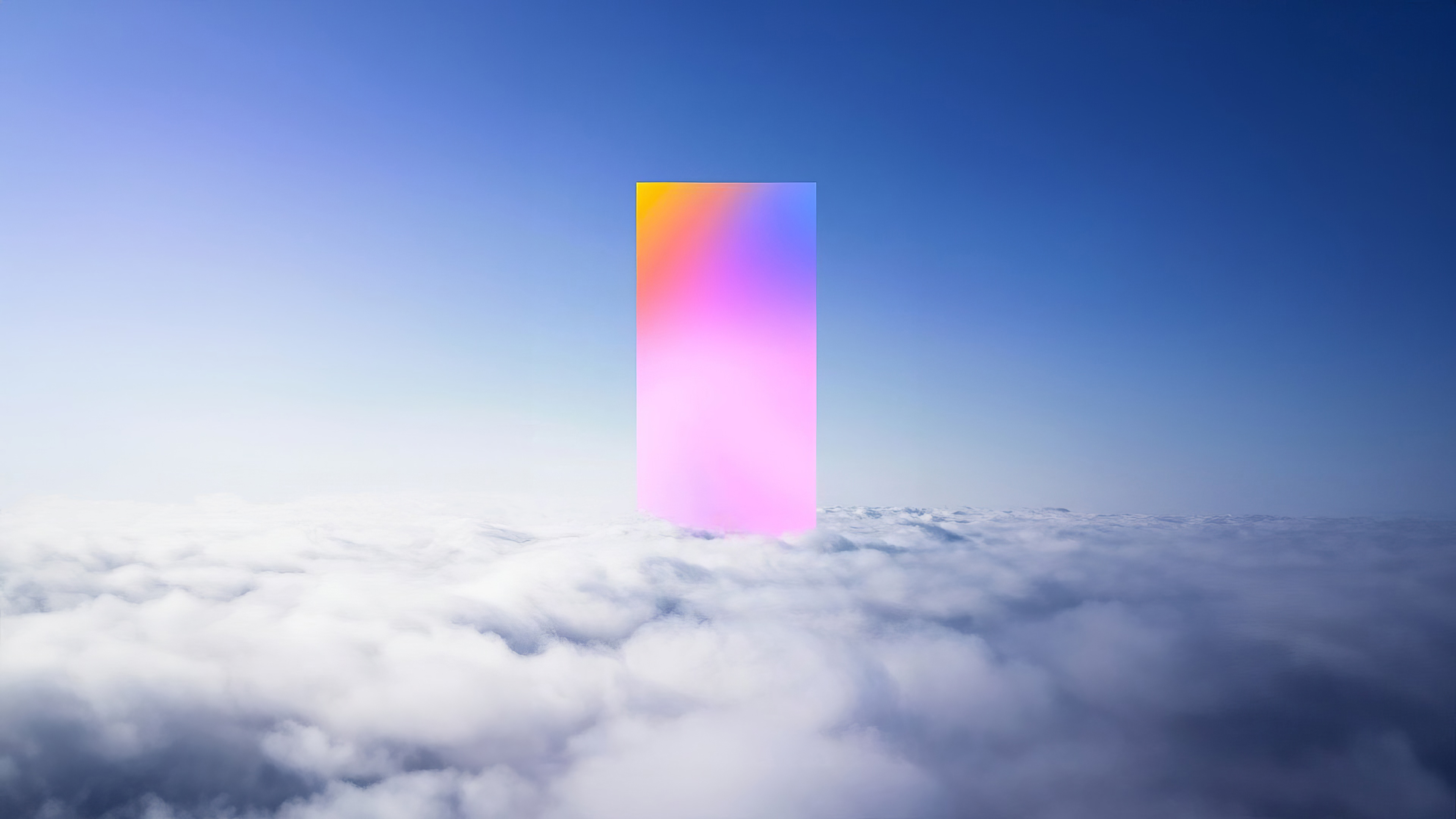 General 3840x2160 digital art photography clouds minimalism abstract door 4K sky simple background