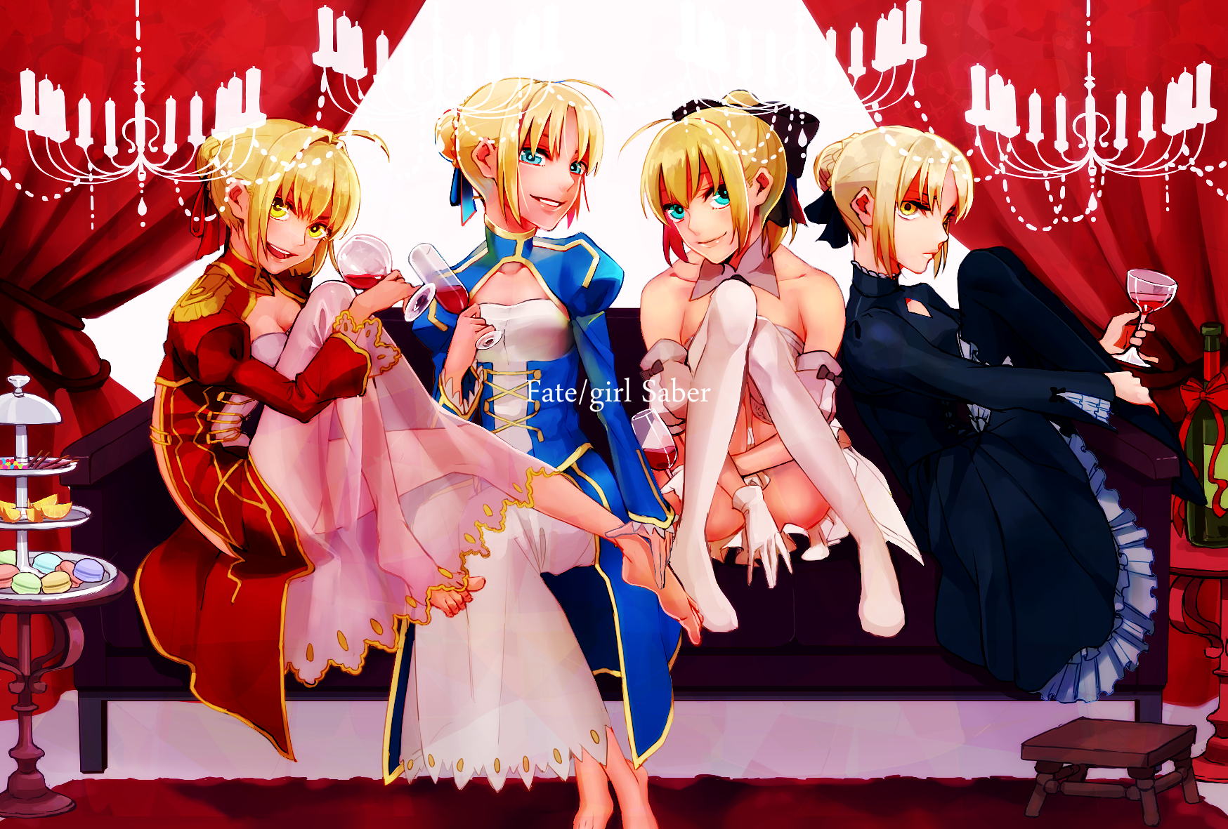 Anime 1748x1181 anime anime girls Fate series Fate/Stay Night Fate/Extra Fate/Extra CCC Fate/Unlimited Codes  fate/stay night: heaven's feel Saber Artoria Pendragon Nero Claudius Saber Lily Saber Alter blonde