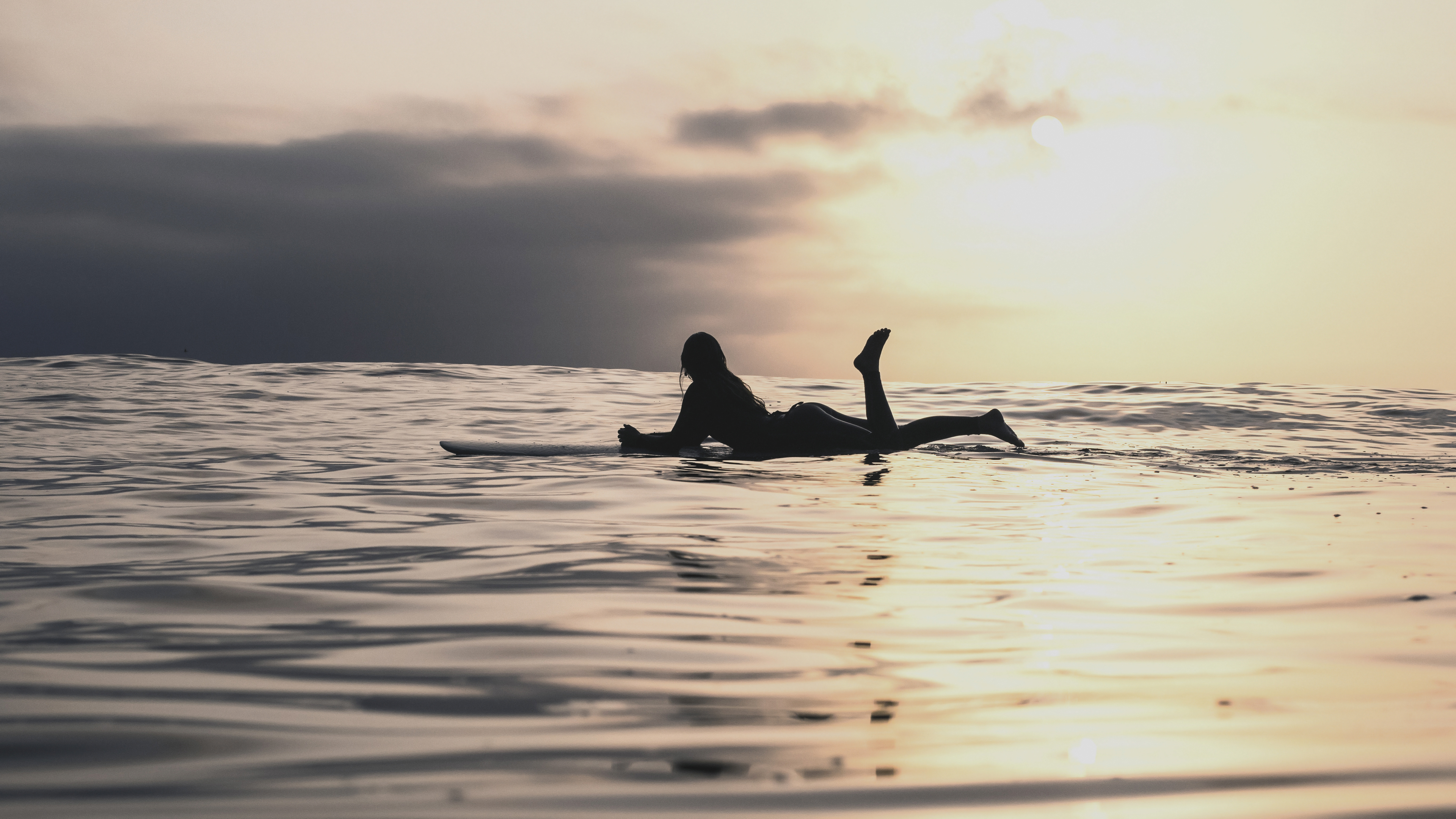 People 3840x2160 surfers silhouette ass Sun dusk Jeremy Bishop women