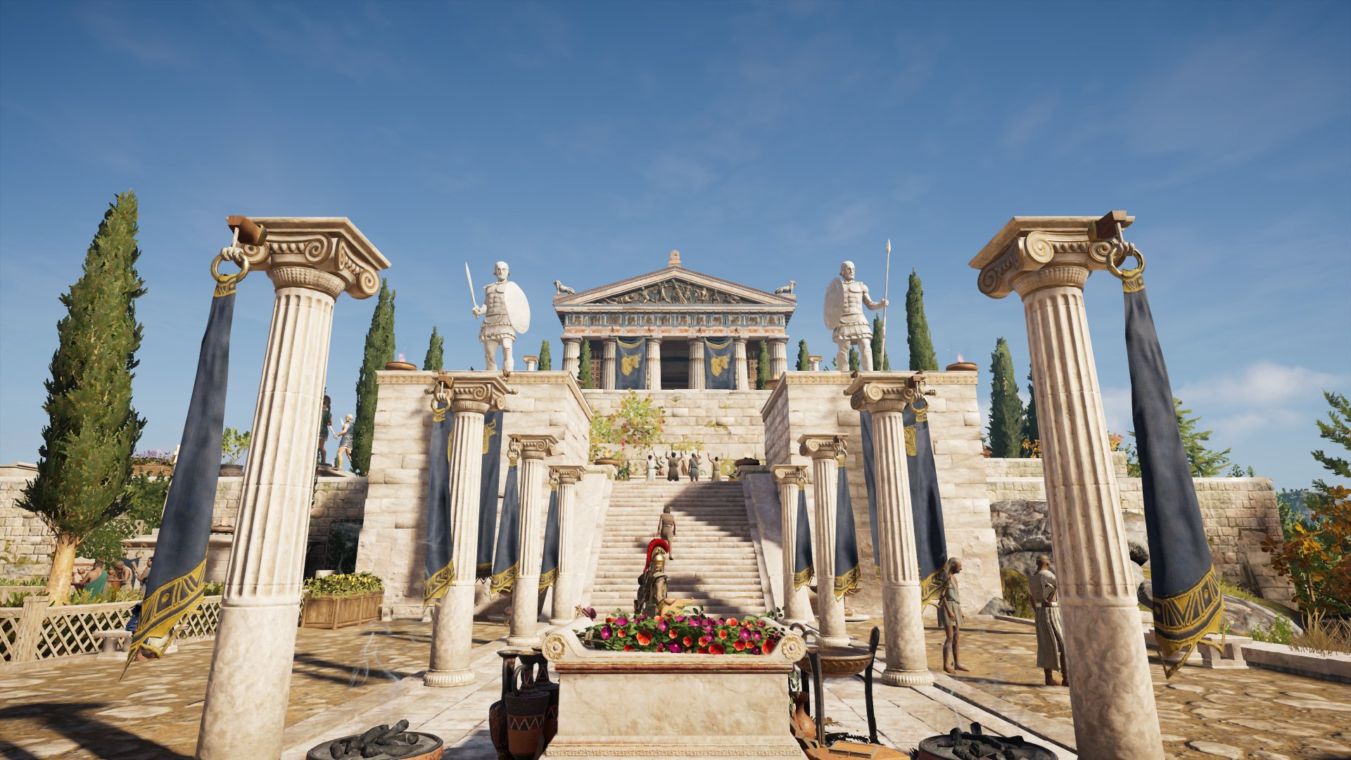 General 1920x1080 Assassin's Creed: Odyssey palace Poseidon video games Ubisoft