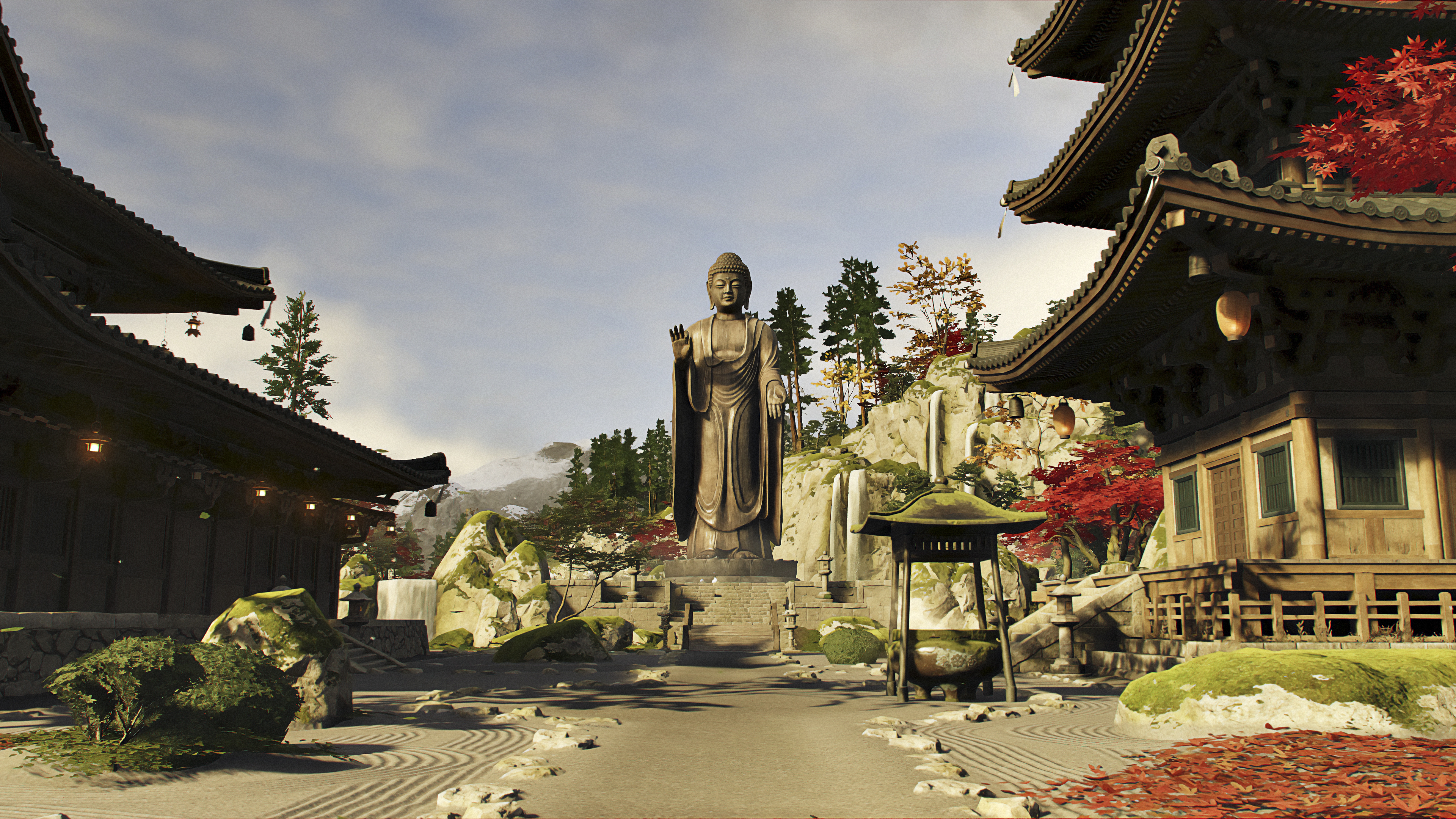 General 3840x2160 Ghost of Tsushima  4K Buddha Sucker Punch Productions video games Activision video game landscape