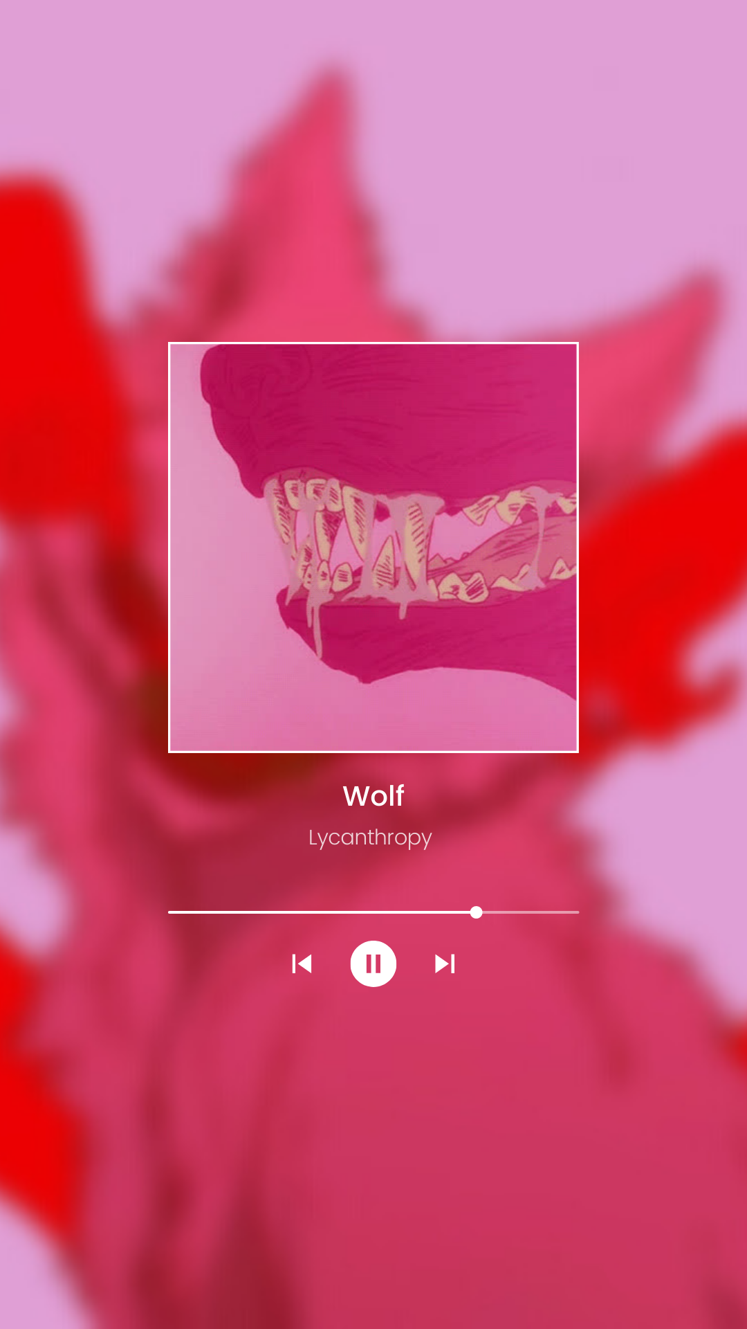 Anime 1080x1920 wolf red pink animals music
