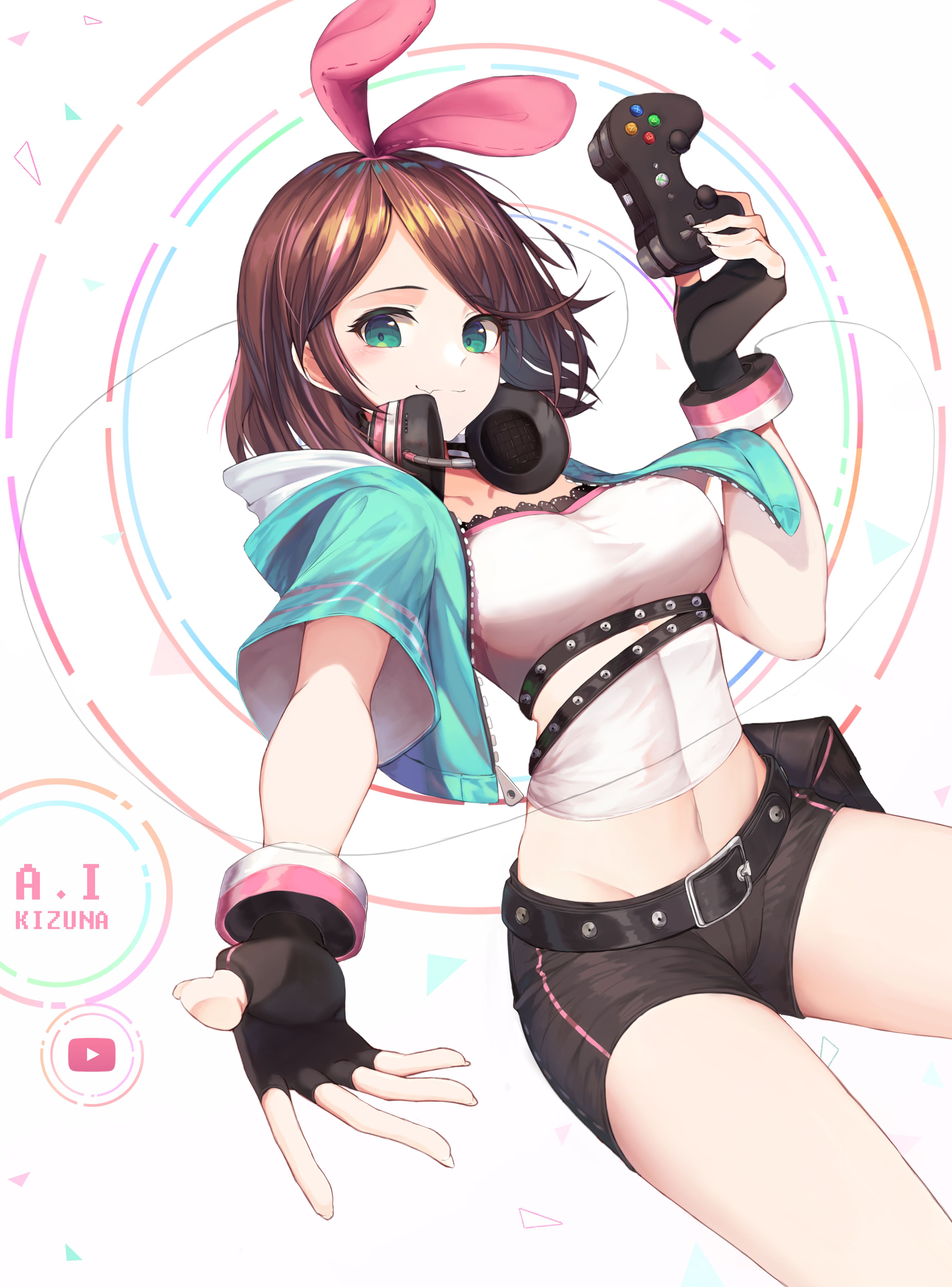 Anime 3700x5000 anime anime girls digital art artwork 2D portrait portrait display belly belly button looking at viewer Hololive Kizuna Ai
