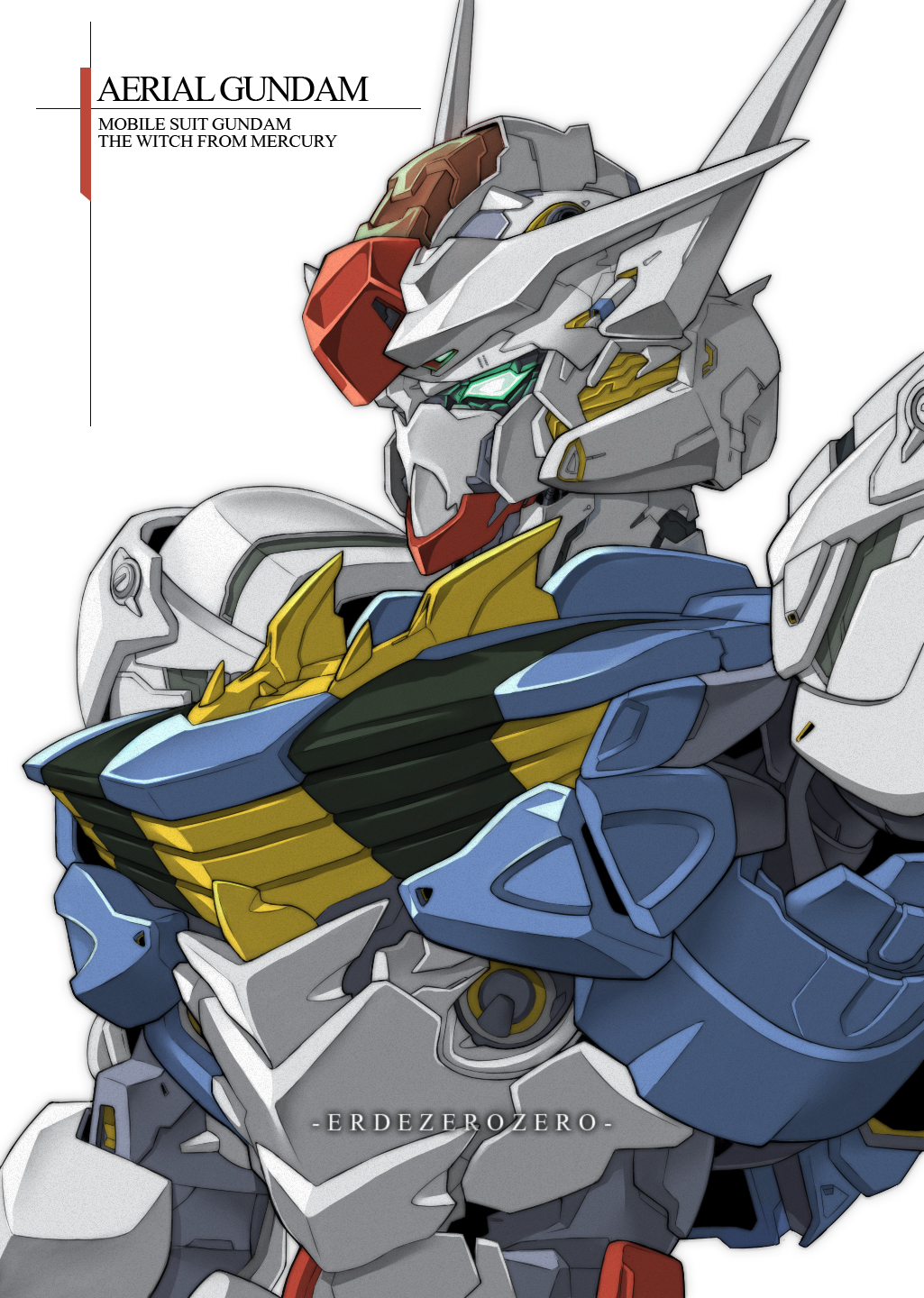 Anime 1025x1440 Mobile Suit Gundam THE WITCH FROM MERCURY Gundam Aerial Super Robot Taisen artwork digital art fan art mechs Gundam