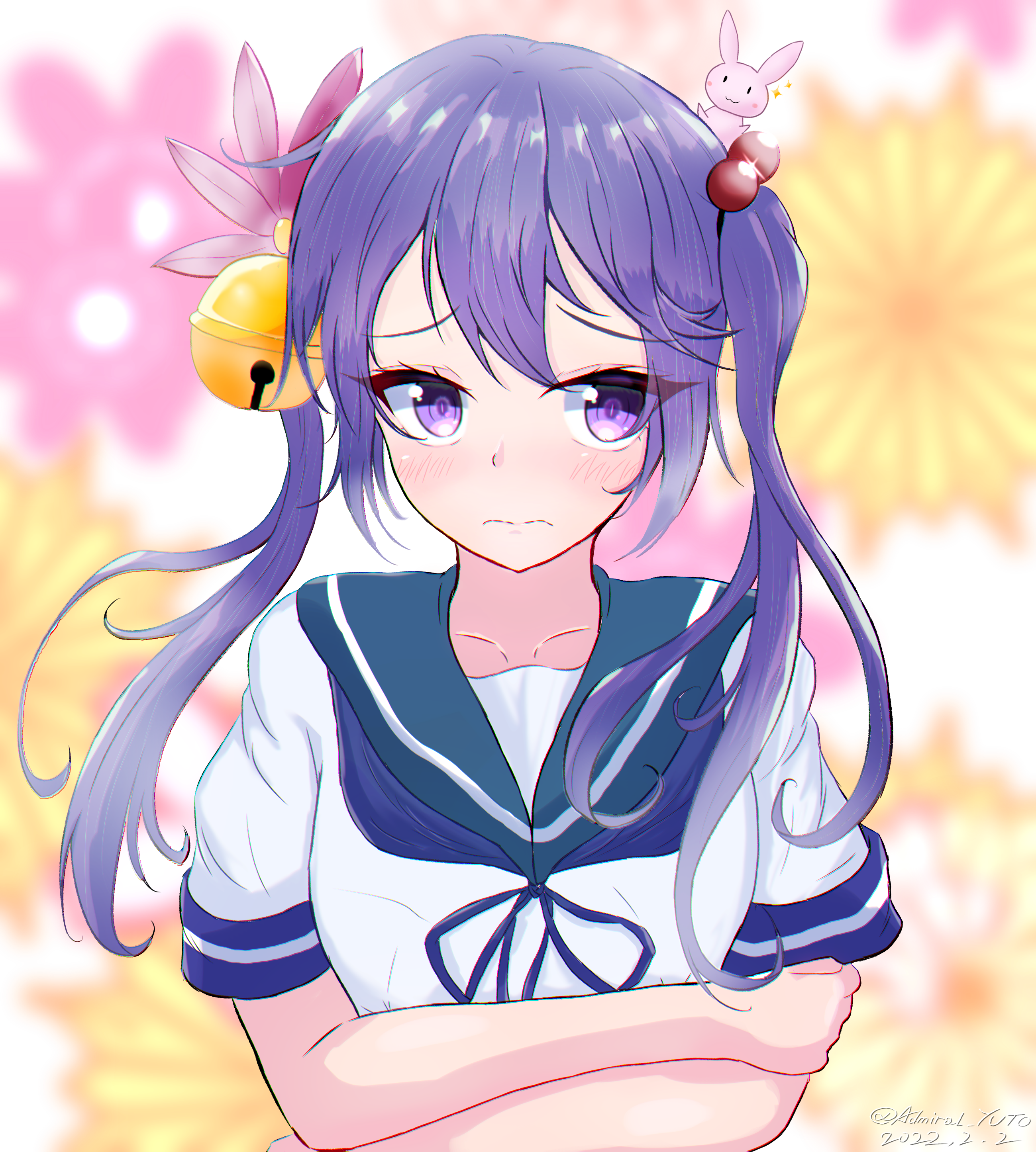 Anime 2600x2893 Akebono (KanColle) Kantai Collection long sleeves purple hair anime anime girls fan art digital art artwork