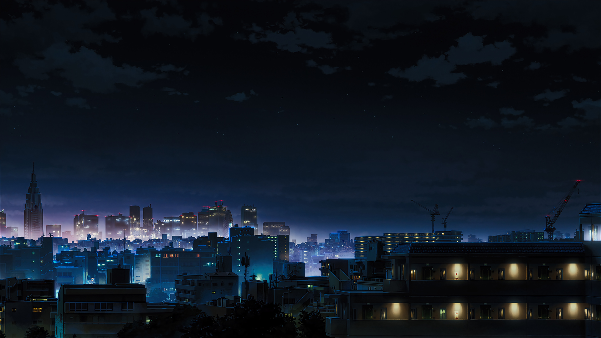 night sky, night, city, cityscape, nightscape | 1920x1080 Wallpaper -  