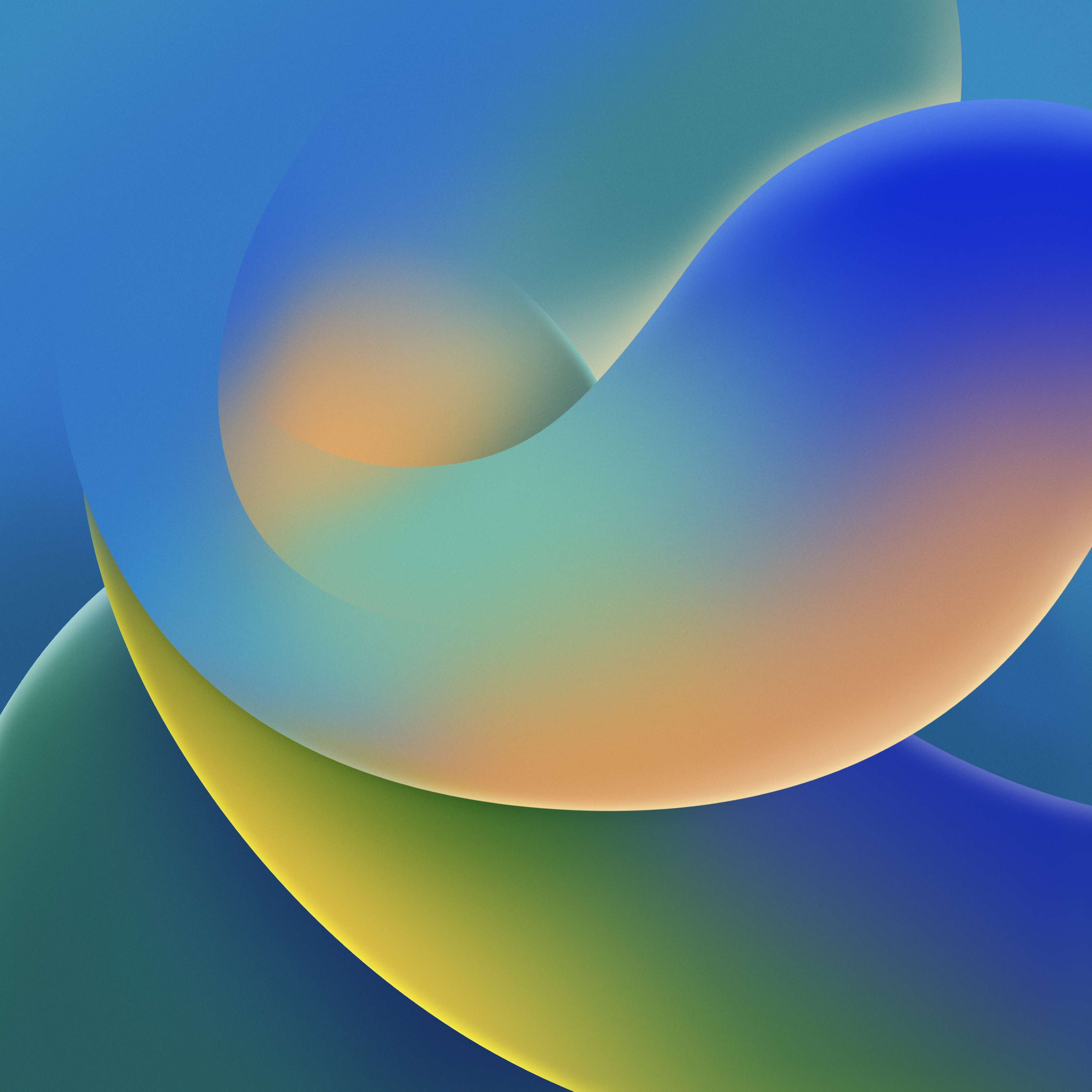 General 3208x3208 digital art abstract blue background waveforms iOS colorful