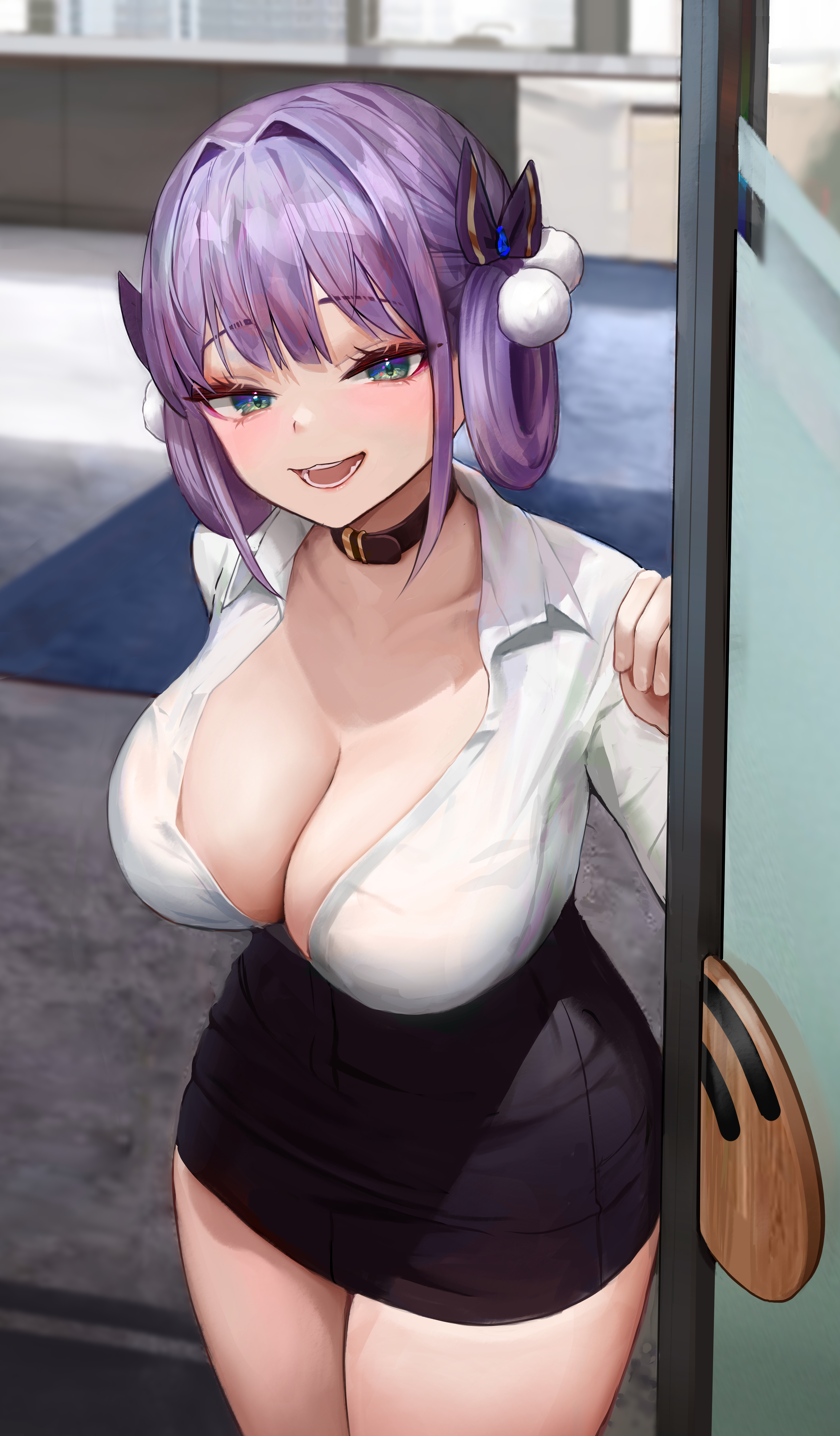 Anime 3940x6736 anime anime girls big boobs cleavage Amethyst0 artwork