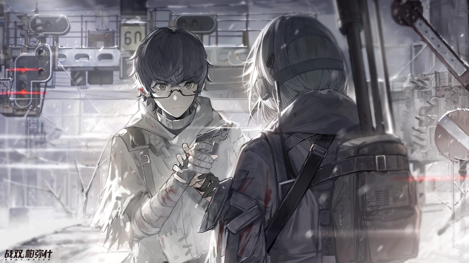 Anime 1920x1080 Punishing: Gray Raven anime games anime boys glasses