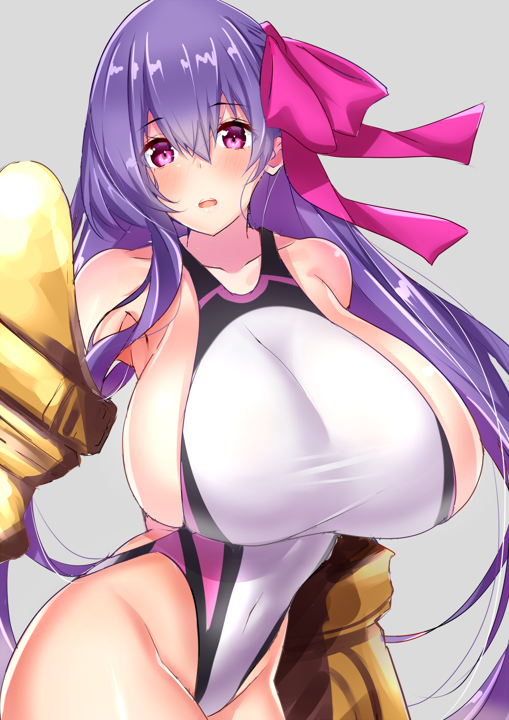 Anime 1000x1414 anime Fate series Fate/Extra Fate/Extra CCC Fate/Grand Order Passionlip long hair purple hair big boobs solo artwork digital art fan art huge breasts anime girls