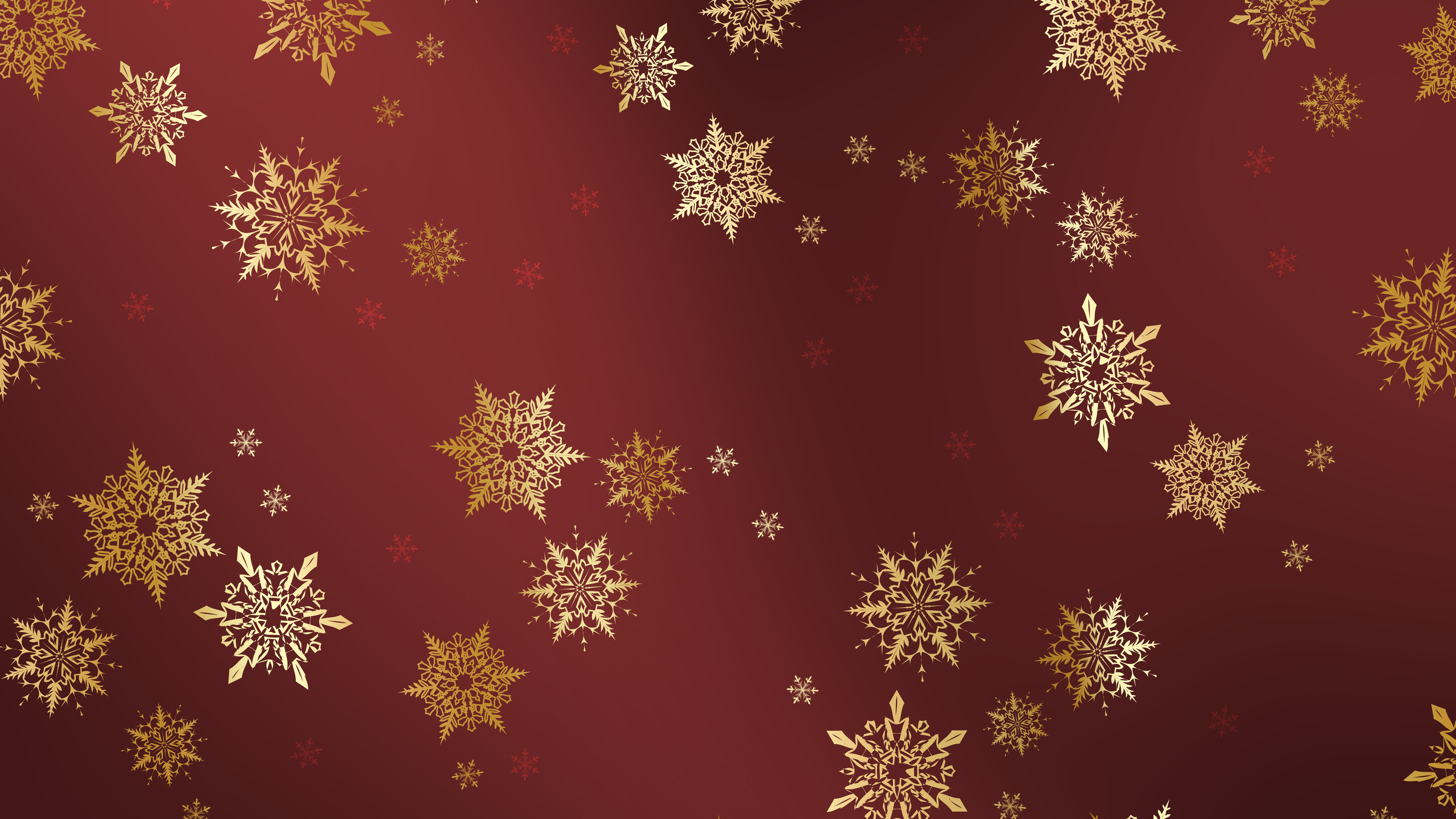 General 5120x2880 3D Abstract abstract snowflakes Christmas