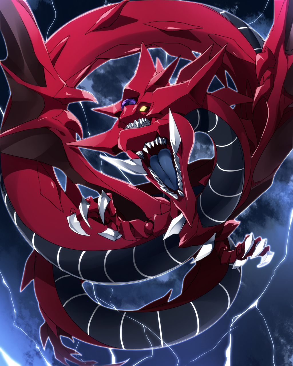 Anime 1024x1280 anime Trading Card Games Slifer the Sky Dragon Yu-Gi-Oh! fan art artwork digital art