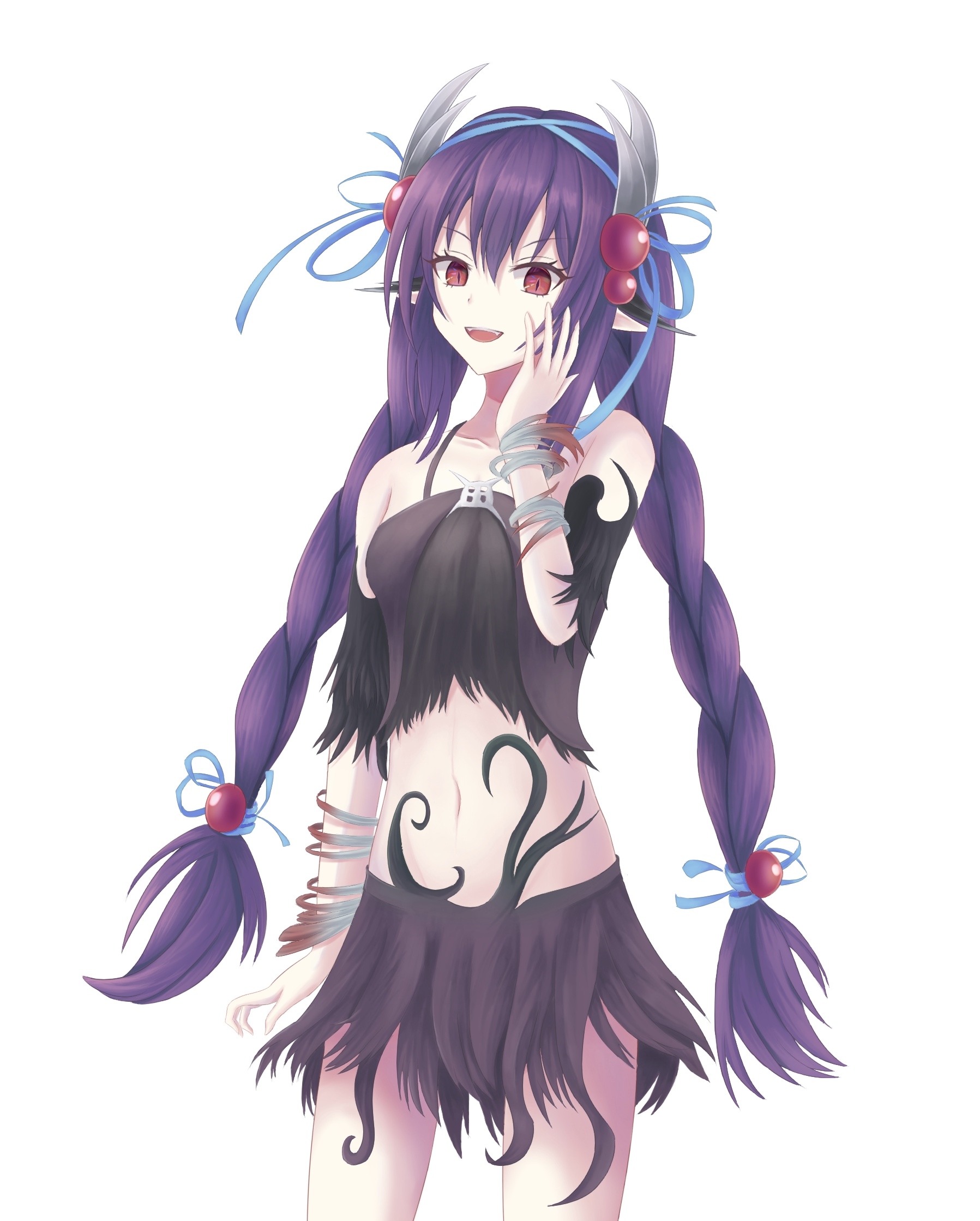 Anime 1797x2238 Traptrix Atrax long hair purple hair Yu-Gi-Oh! Trading Card Games anime anime girls artwork digital art fan art