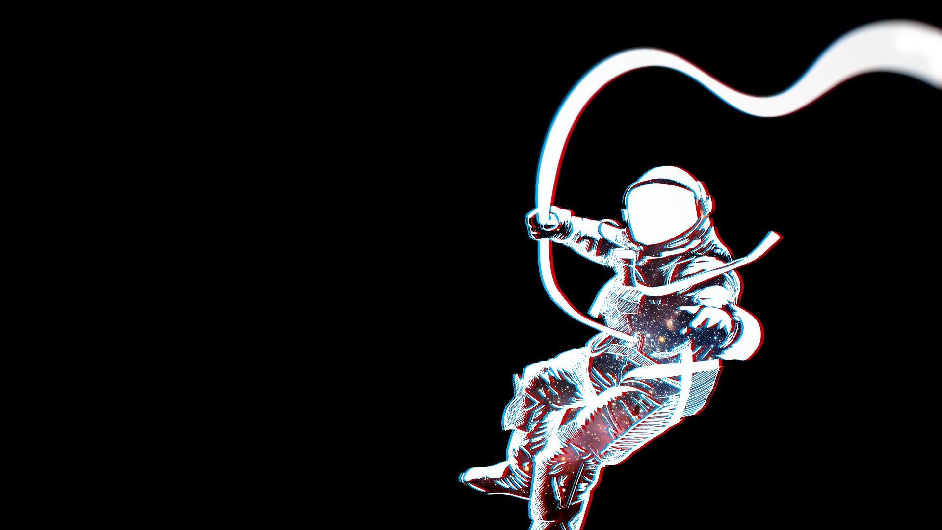 General 1920x1080 Array1337 spacesuit astronaut space space art artwork black background simple background