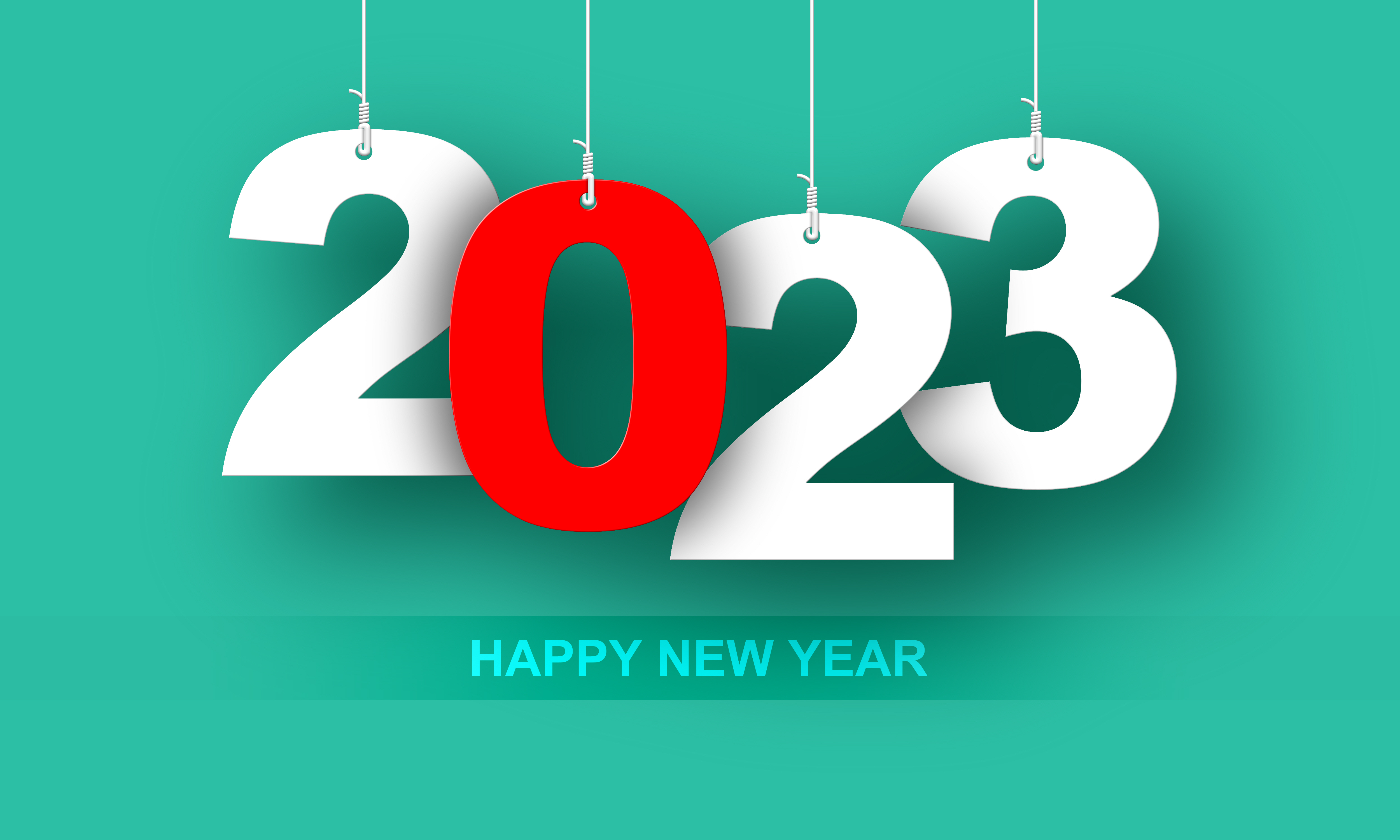 General 5000x3000 2023 (year) New Year numbers simple background holiday