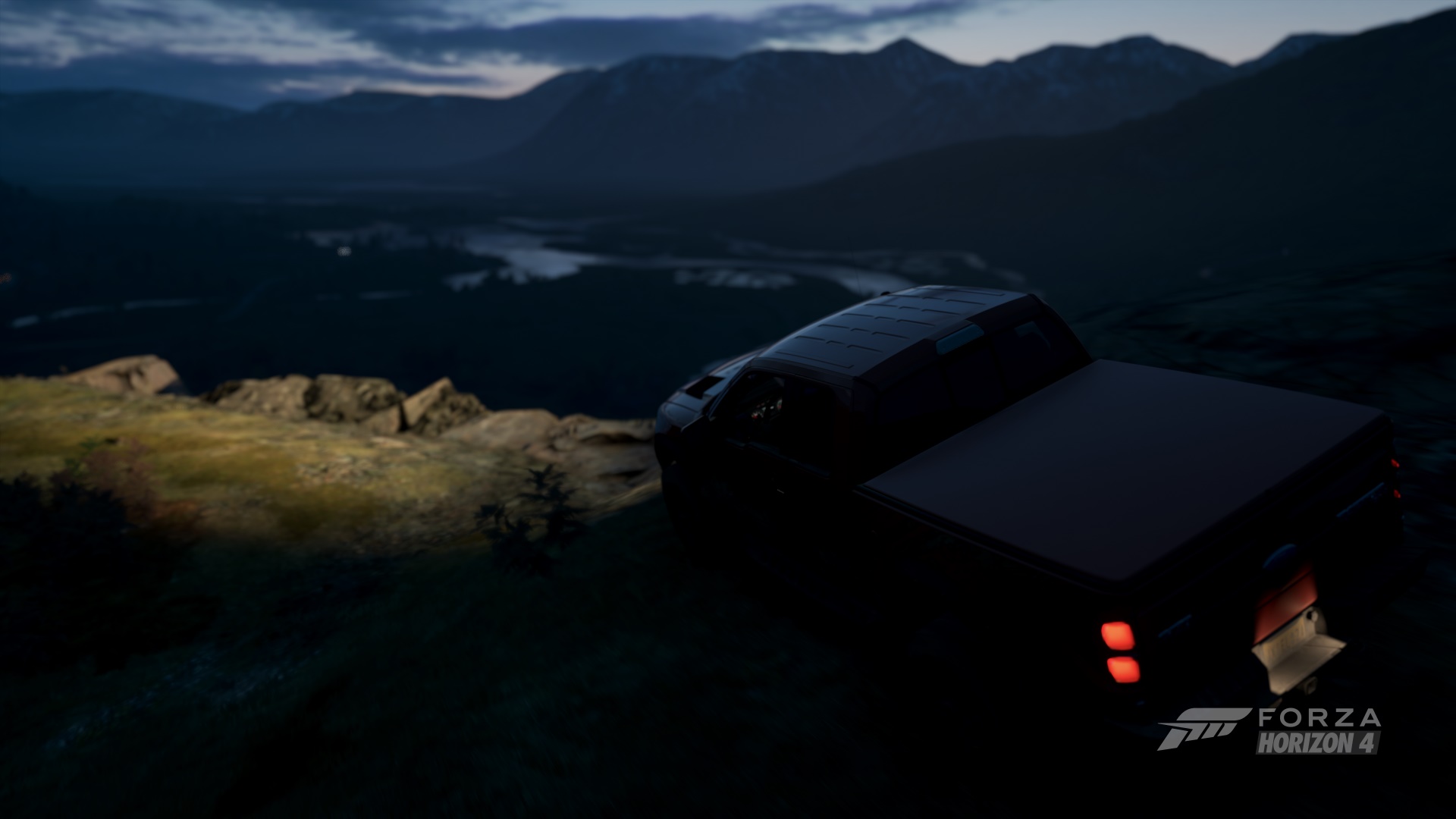 General 1920x1080 Forza truck car vehicle mountains lake offroad 4x4 night video games Forza Horizon 4