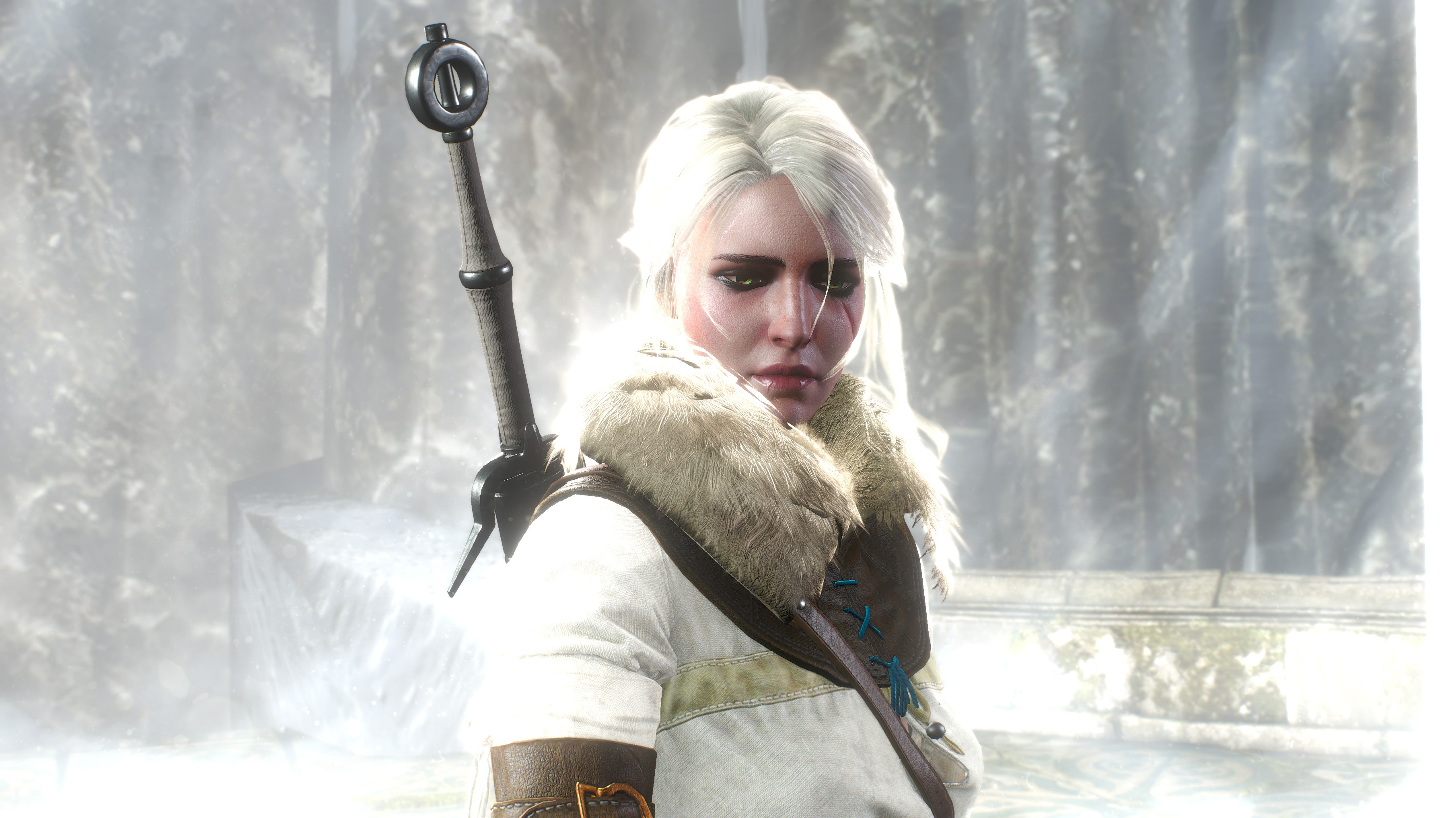 General 3620x2036 The Witcher 3: Wild Hunt Cirilla Fiona Elen Riannon women face video games PC gaming video game girls fantasy girl video game characters