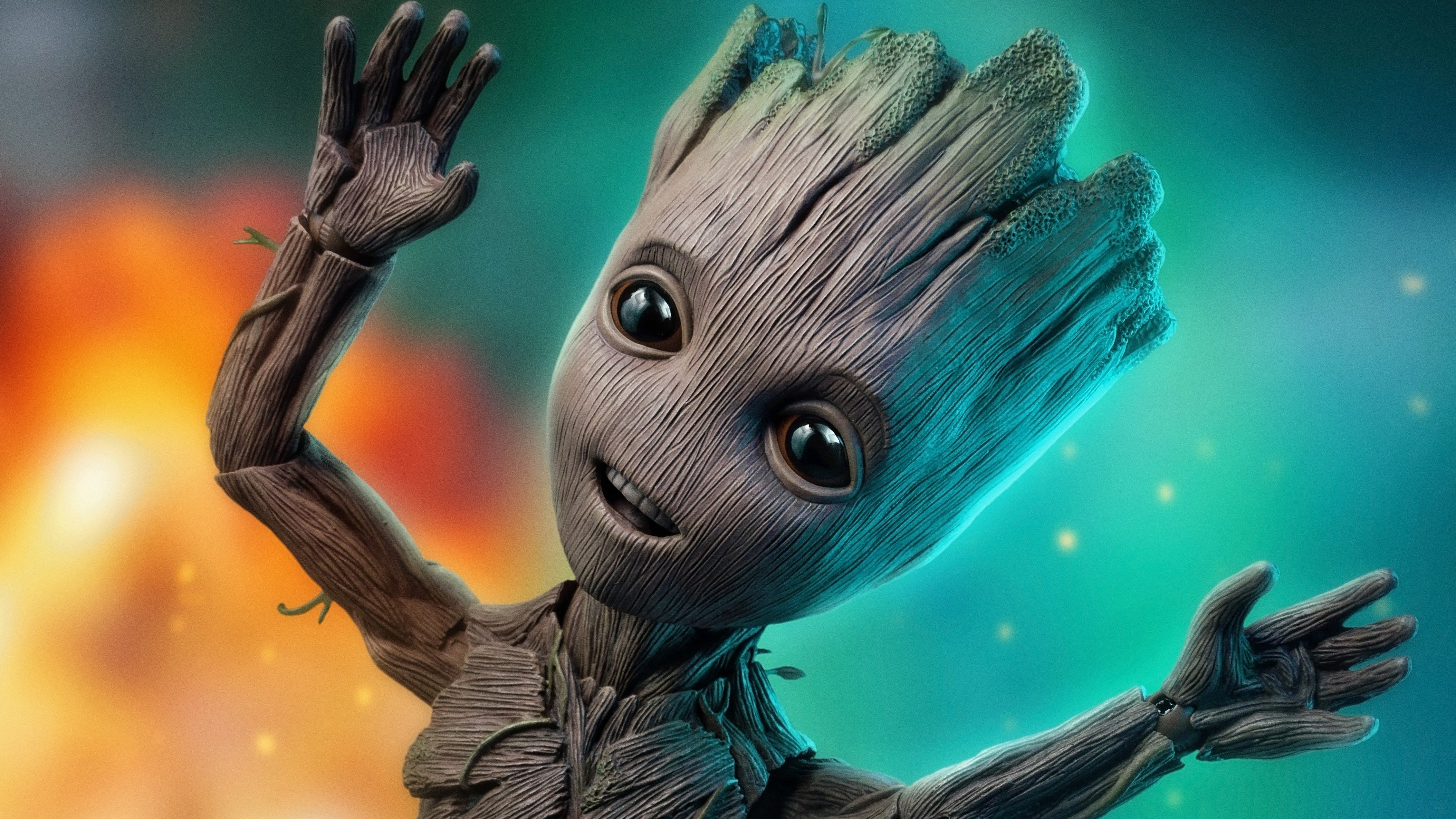 General 4216x2372 Groot happy Guardians of the Galaxy Marvel Cinematic Universe Marvel Comics