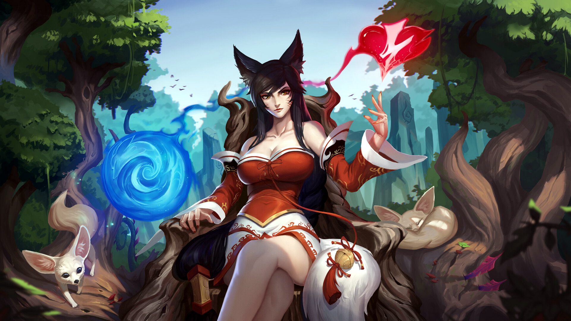 General 1922x1080 Ahri (League of Legends) League of Legends Unstable Anomaly video game characters digital art