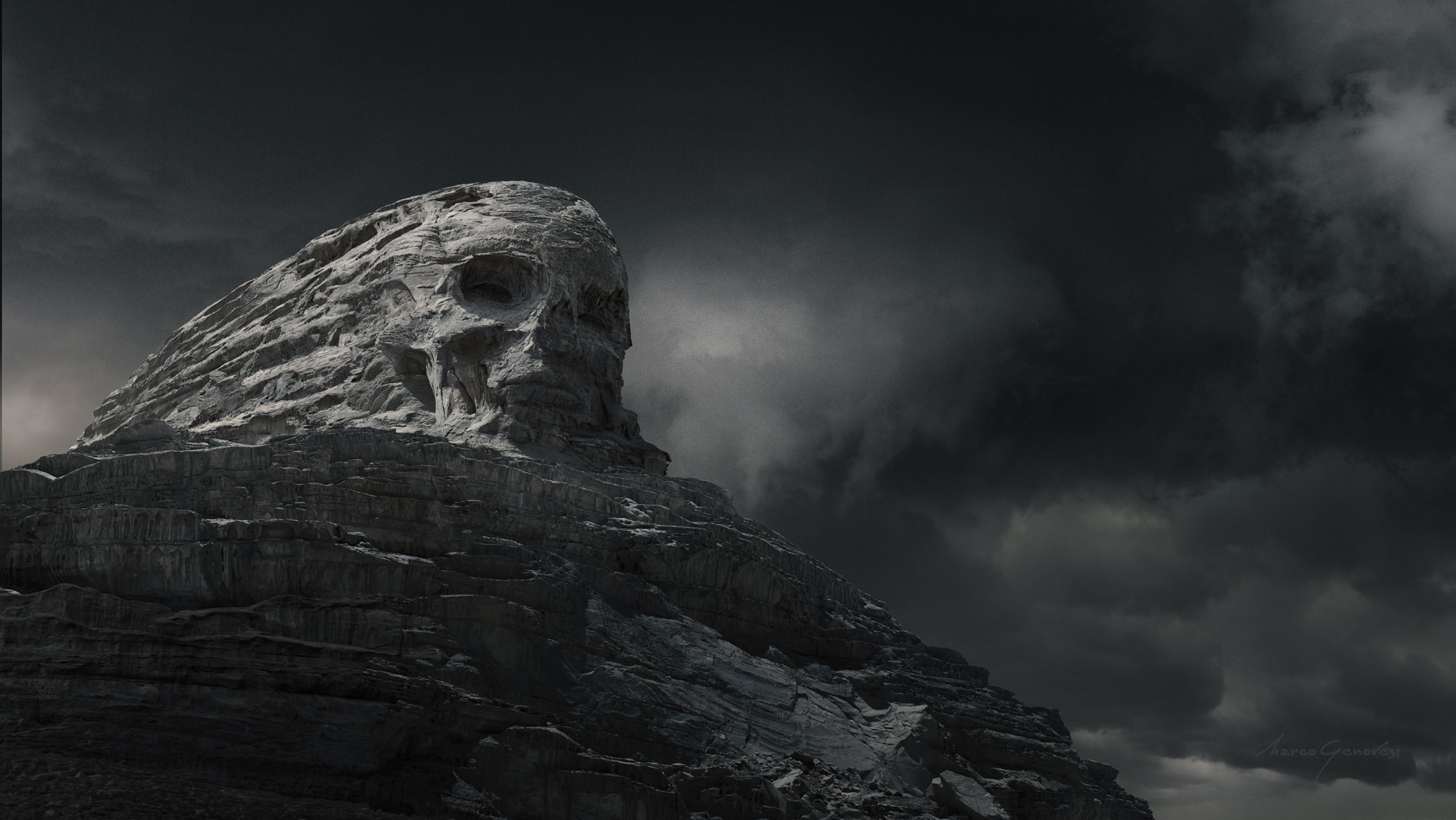 General 2132x1201 Prometheus (movie) concept art horror movies clouds mountains science fiction low-angle