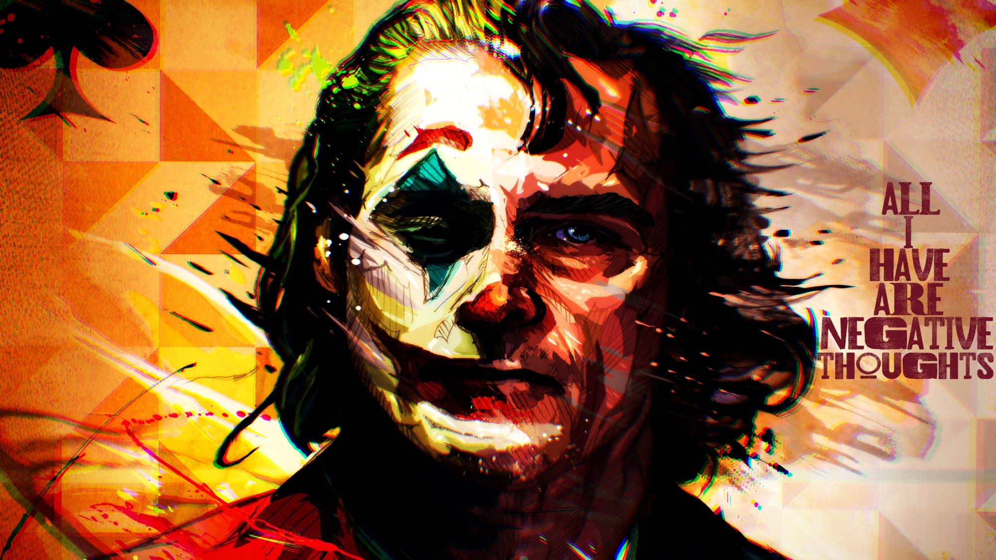 General 2000x1125 Joker Joker (2019 Movie) Joaquin Phoenix artwork movies quote face