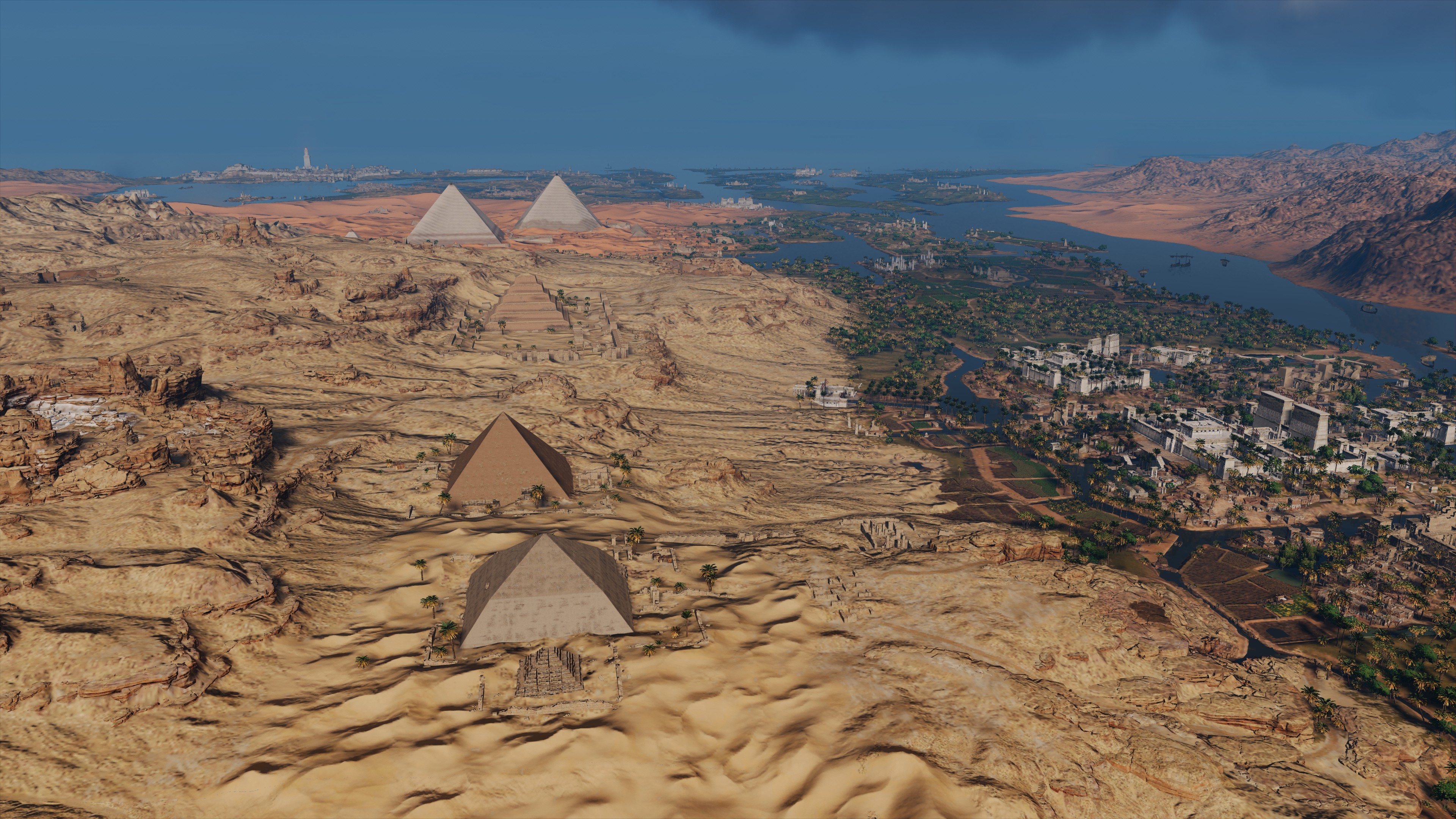 General 3840x2160 Assassin's Creed: Origins screen shot video game landscape pyramid