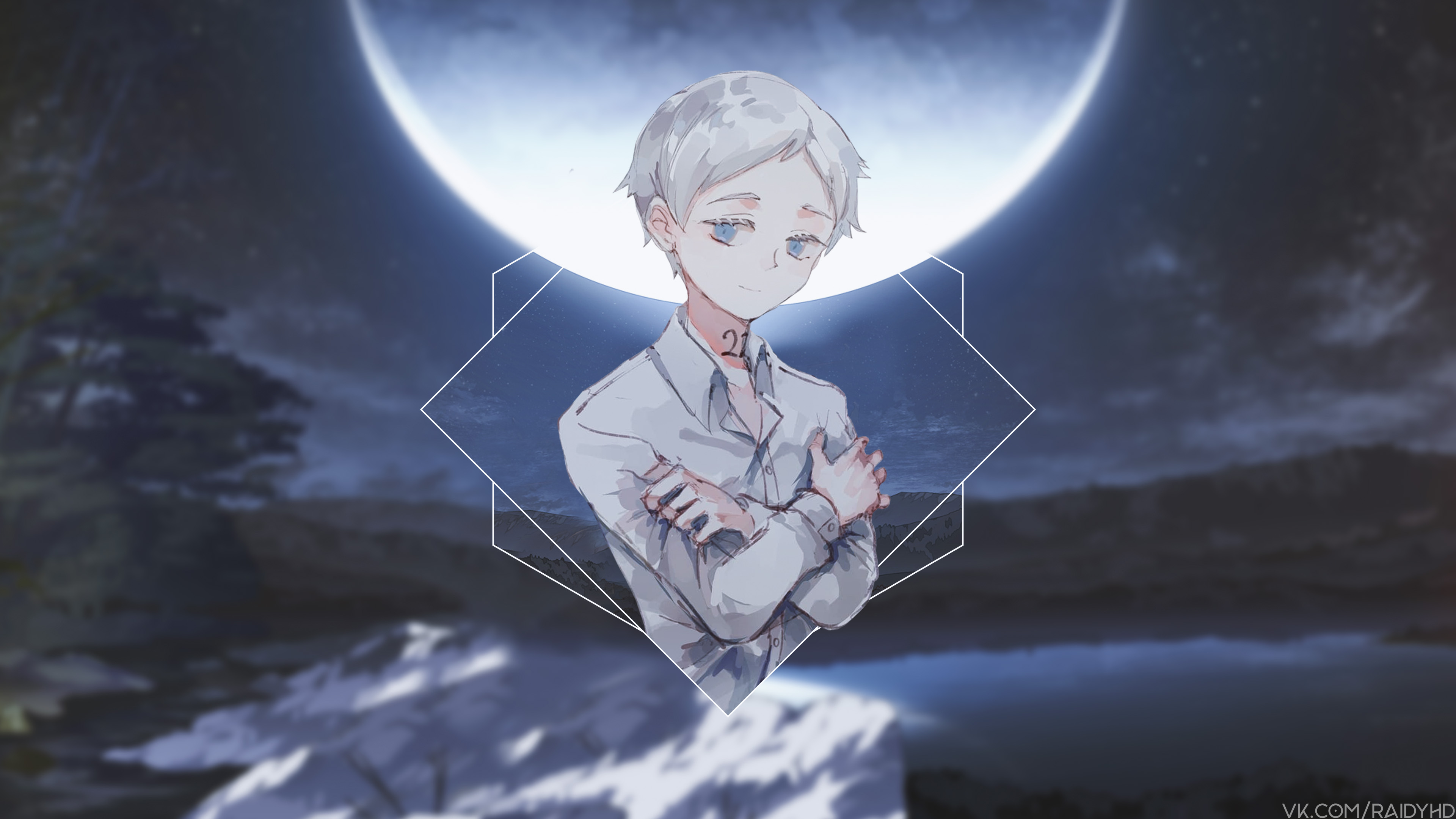 Anime 3840x2160 anime picture-in-picture Norman (The Promised Neverland) anime boys