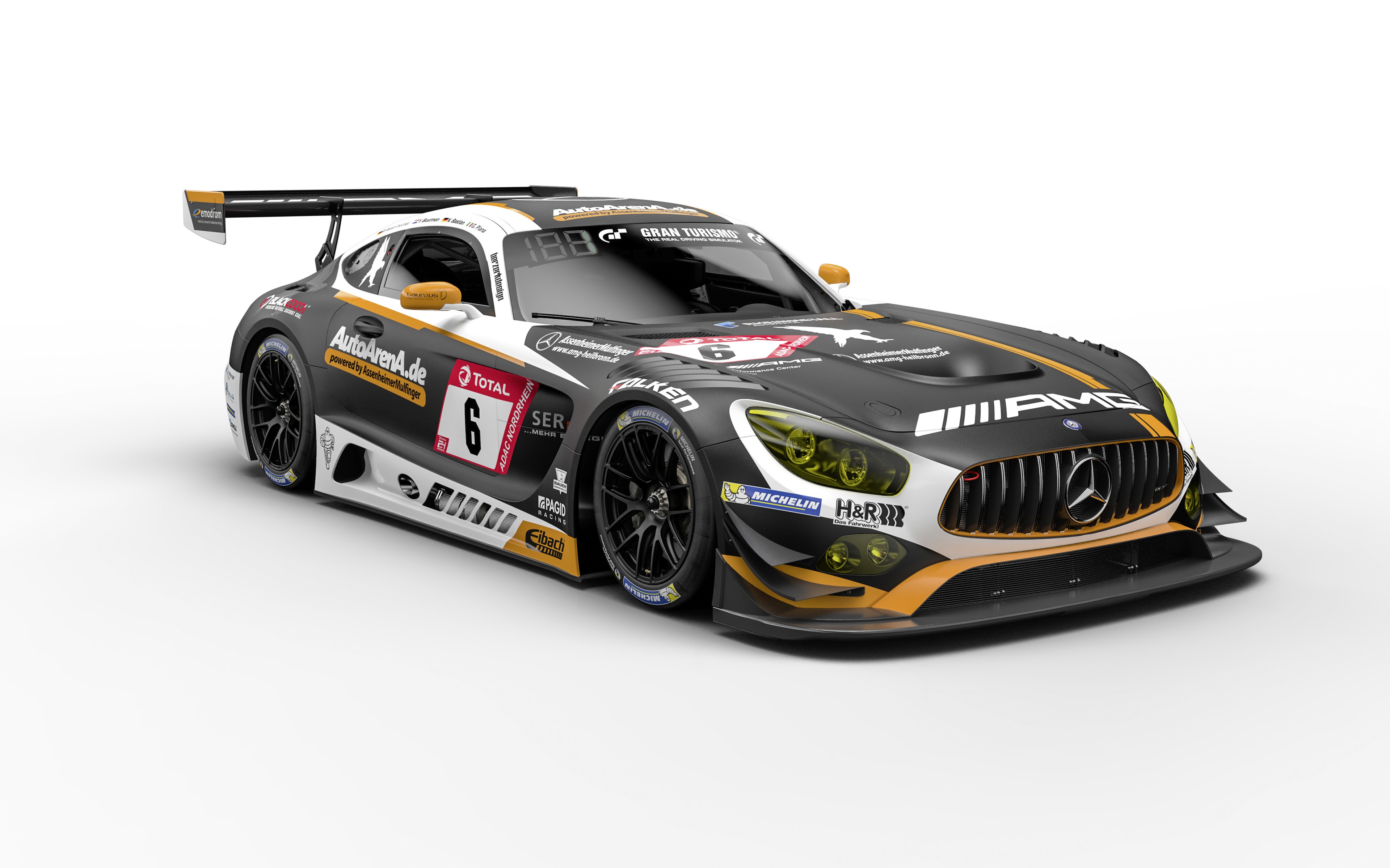General 3840x2400 white background Mercedes-Benz car vehicle black cars German cars livery Grand Tour Mercedes-AMG GT