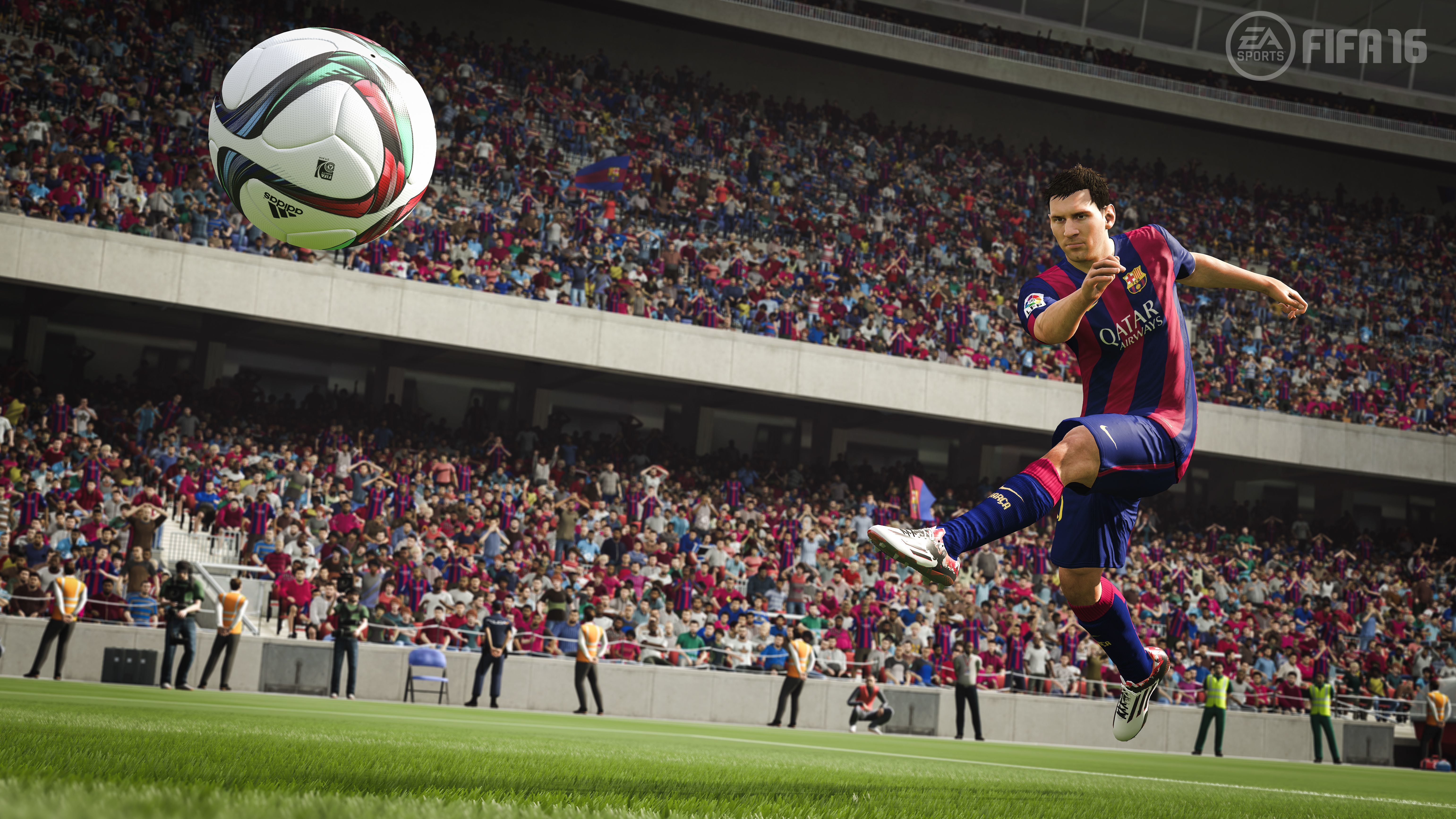 General 6165x3468 Lionel Messi FIFA 16 EA Games EA Sports soccer soccer ball video games PC gaming sport