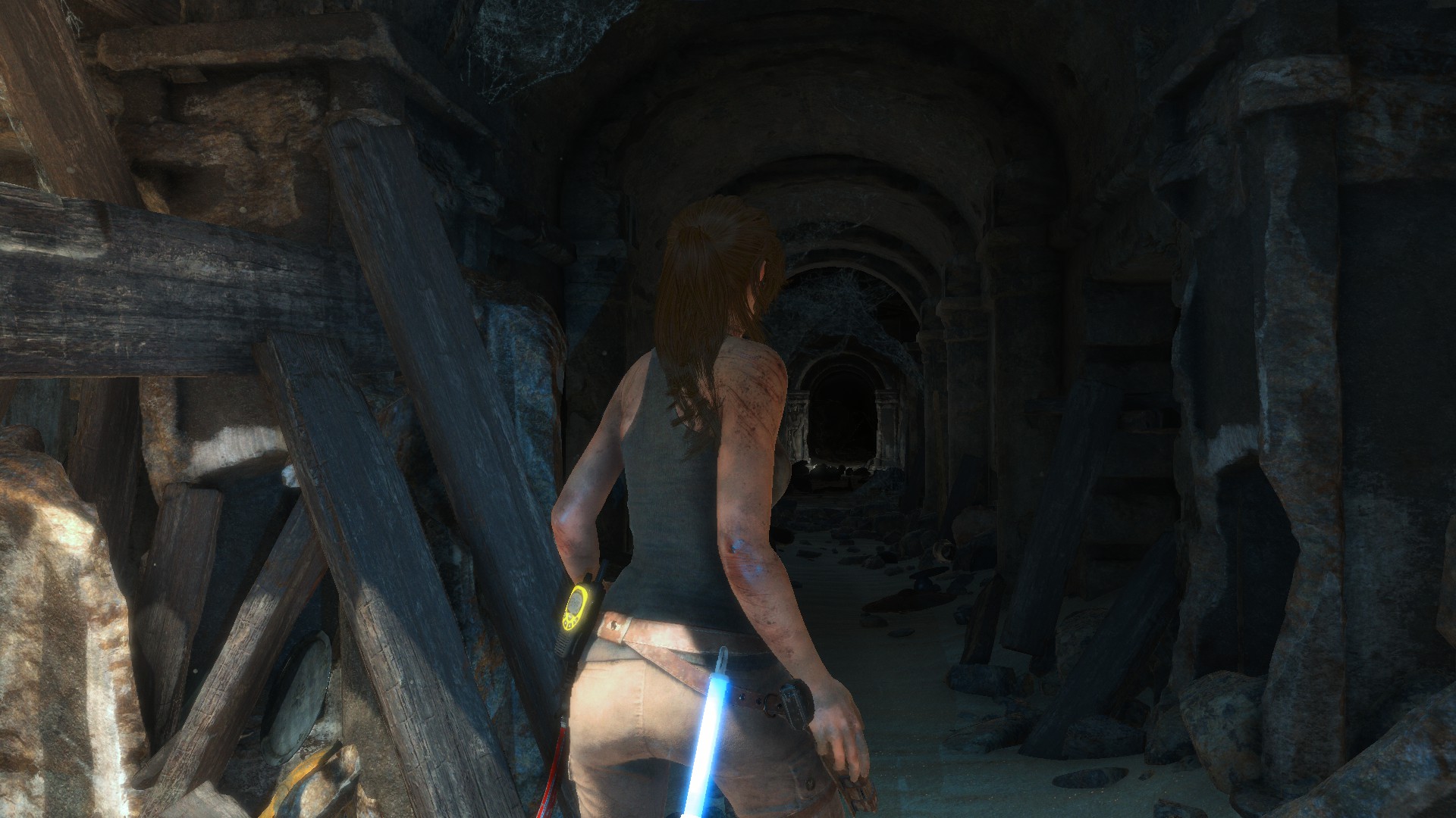 General 1920x1080 Rise of the Tomb Raider scars rear view tomb Lara Croft (Tomb Raider) video games PC gaming screen shot
