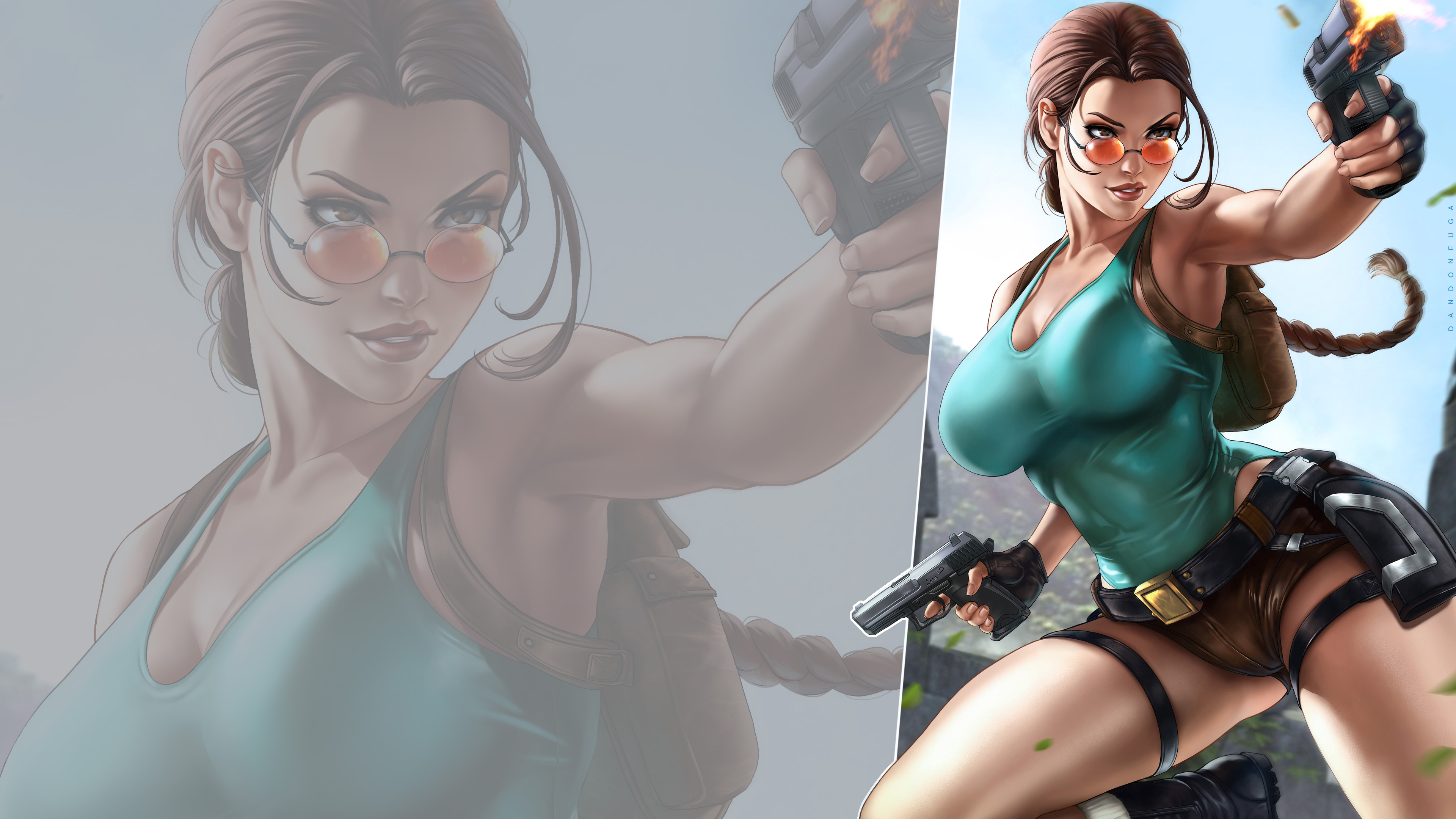 Raider gun fan art video games PC gaming video game girls video game charac...