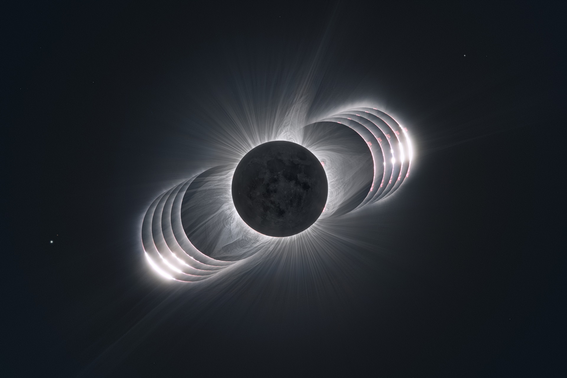 General 1920x1281 Sun eclipse  universe sun rays Moon concept art stars space art space