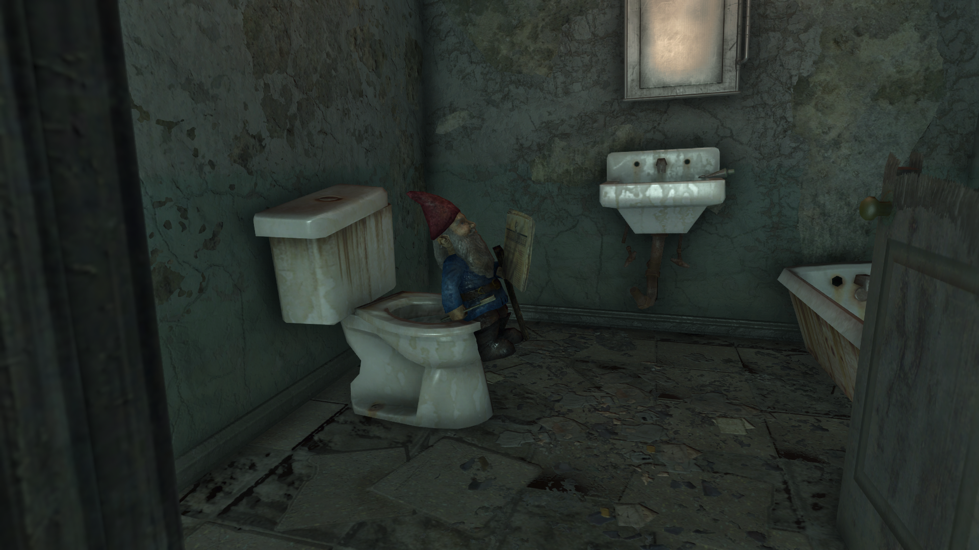 General 1920x1080 Fallout Fallout 4 dwarf toilets humor screen shot video games Bethesda Softworks
