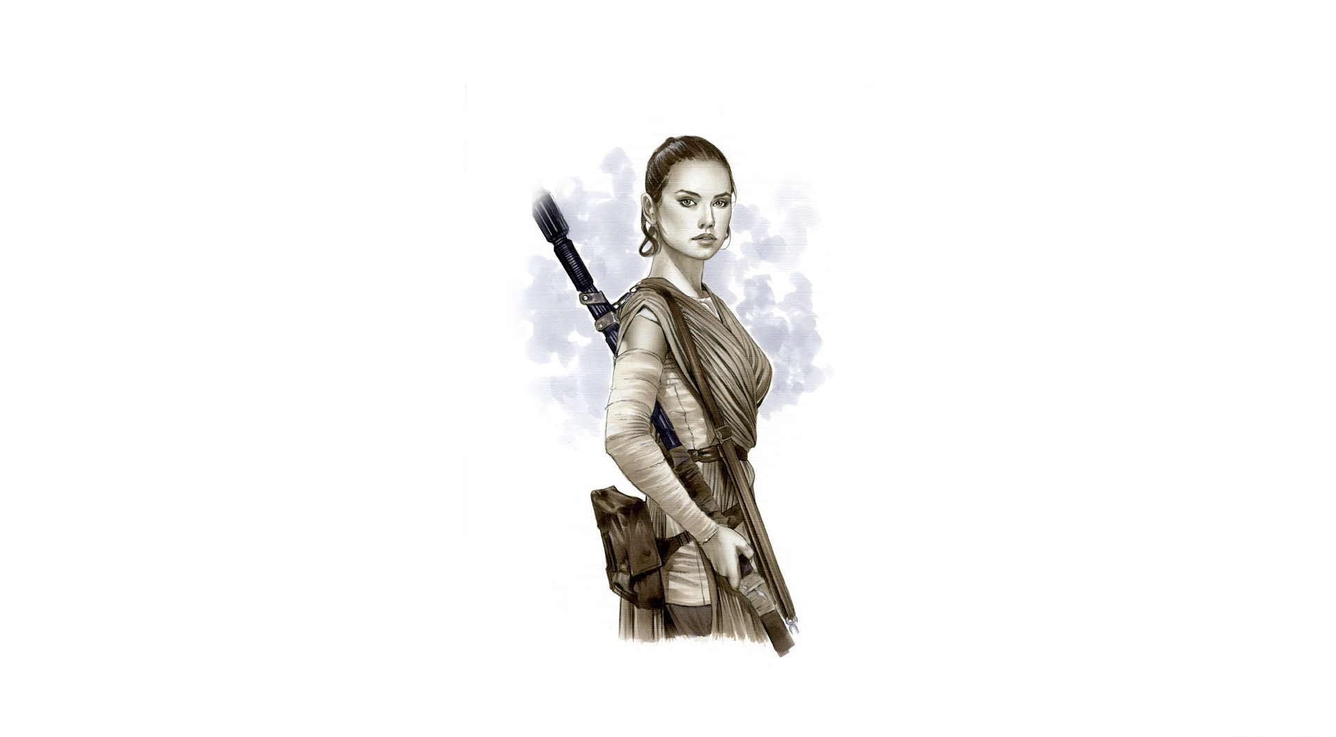 General 1919x1058 artwork Star Wars science fiction science fiction women Rey (Star Wars)
