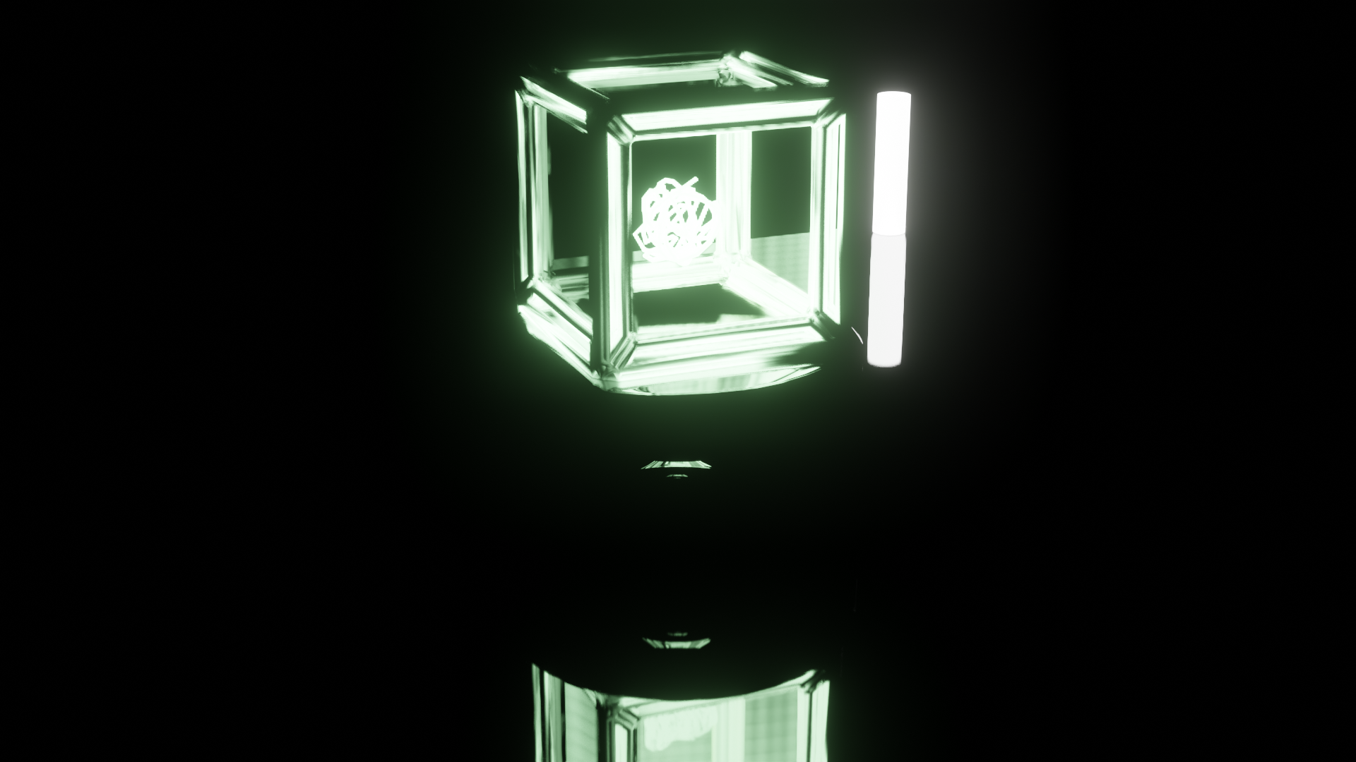 General 1920x1080 science fiction cube abstract 3D Abstract Blender light green 3D Blocks CGI digital art