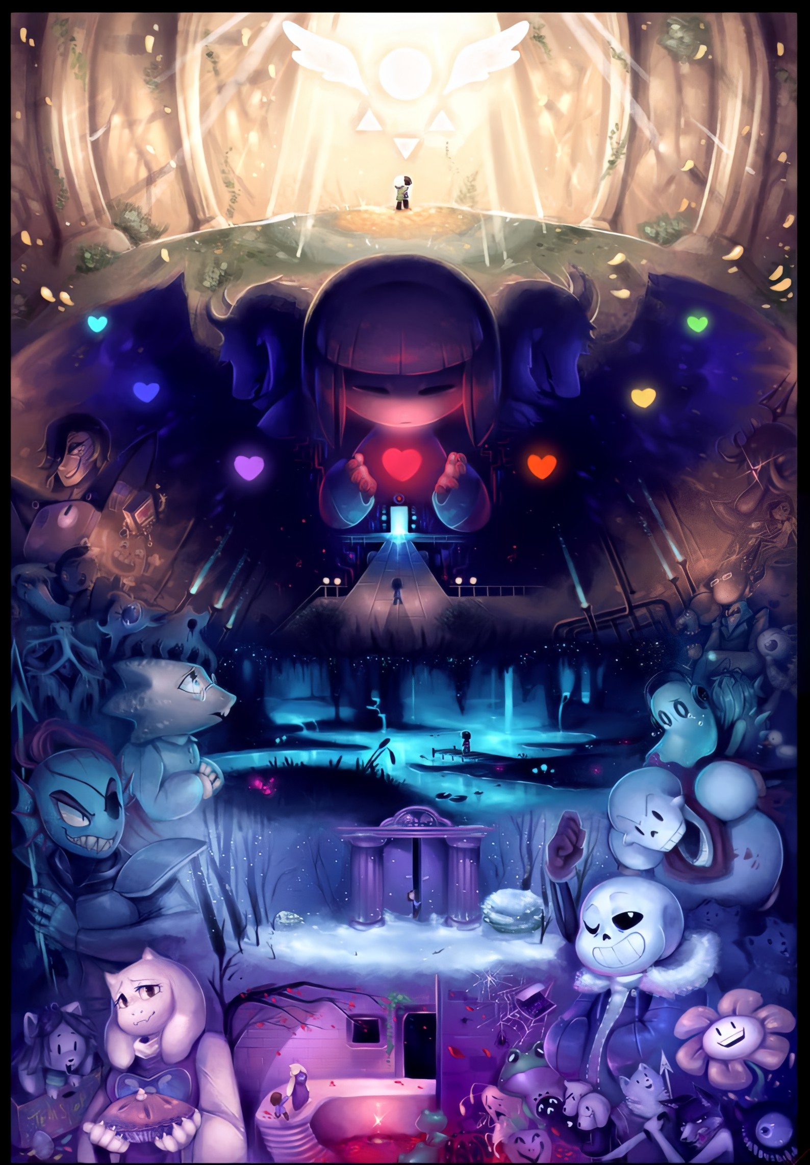 General 1588x2282 Undertale Frisk video game art PC gaming video games