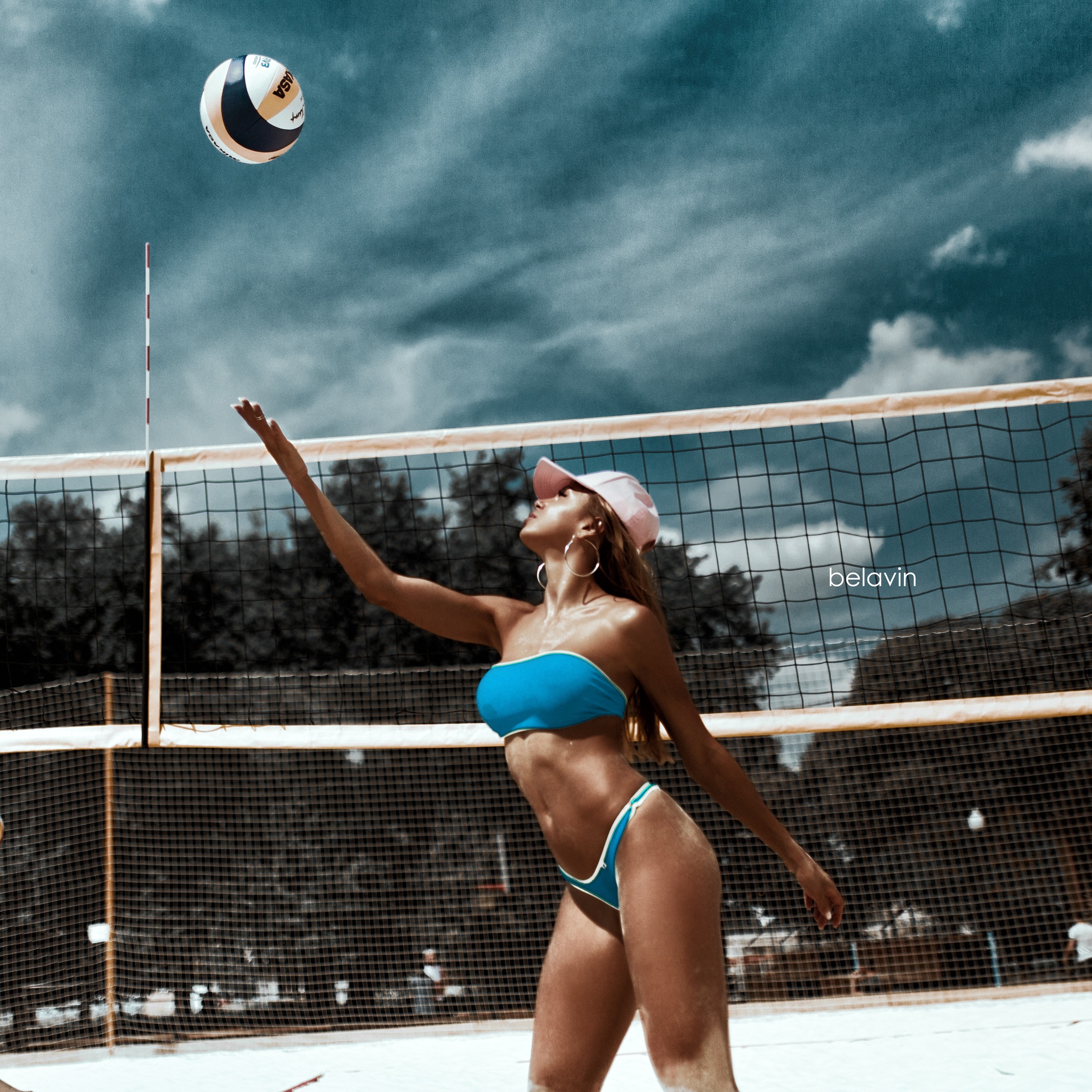 People 2160x2160 women model Alexander Belavin sport ball volleyball women outdoors watermarked