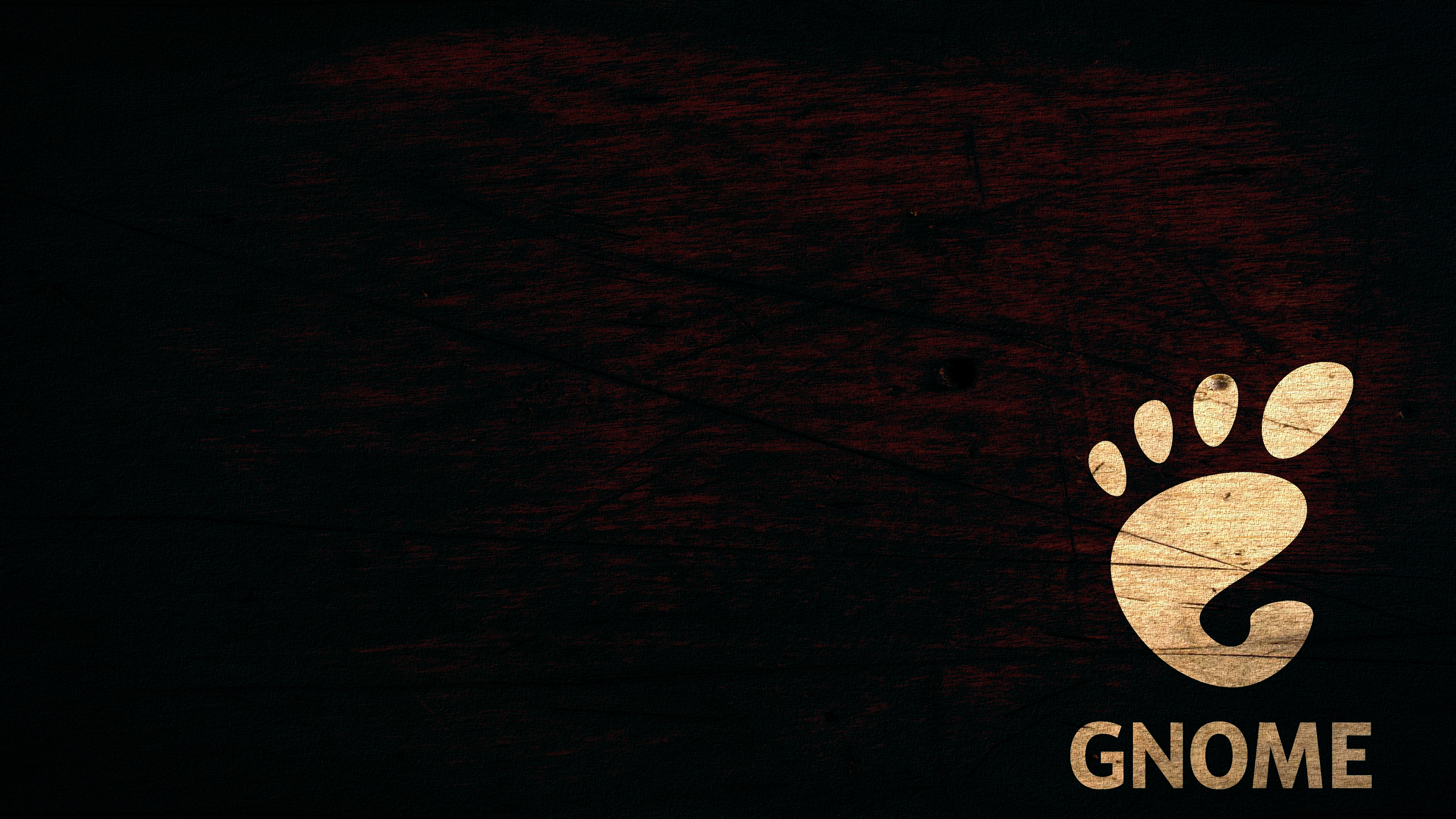 General 3840x2160 abstract GNOME dark wood Linux