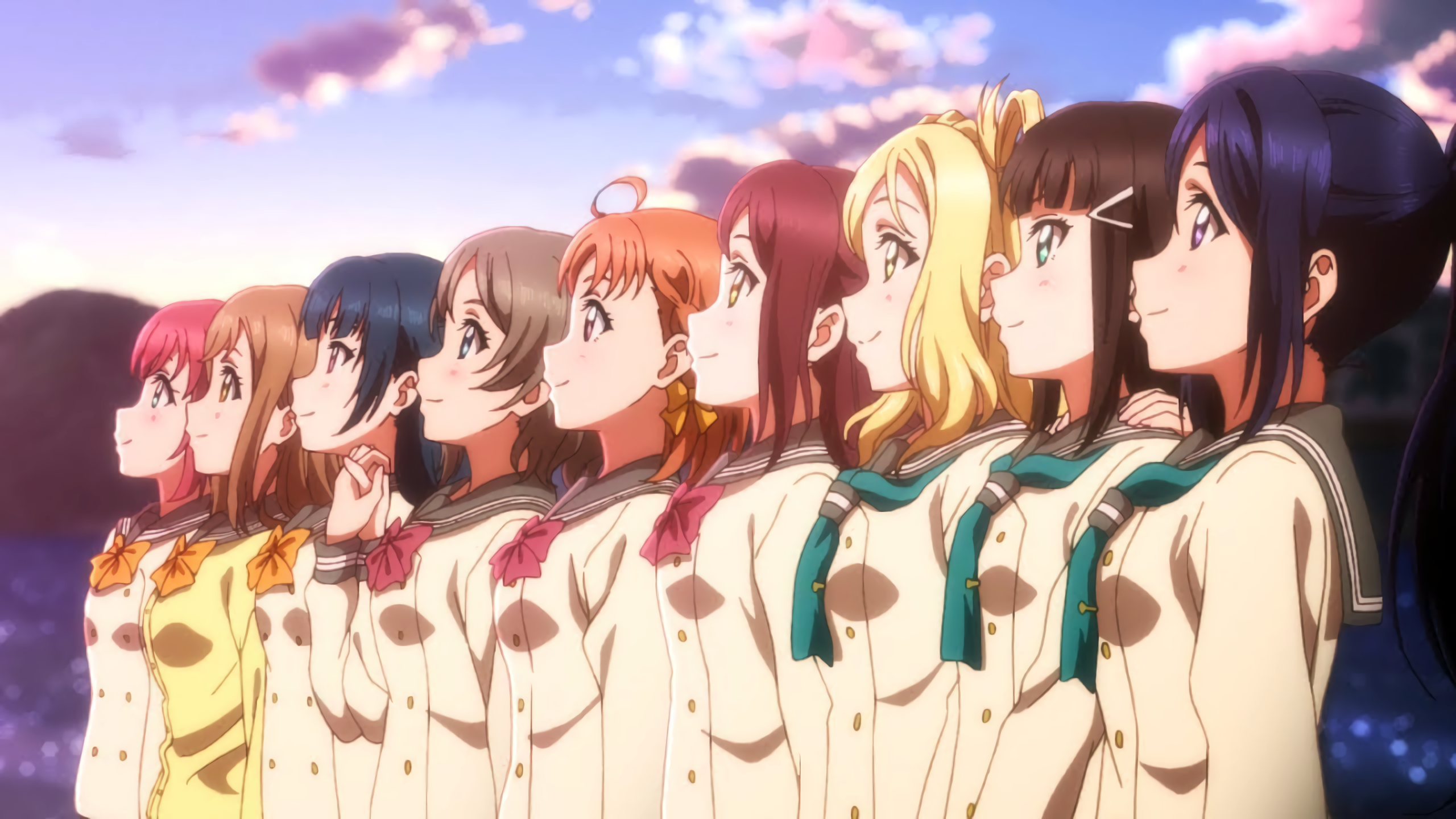 Anime 2560x1440 Love Live! Sunshine anime girls anime Love Live! school uniform