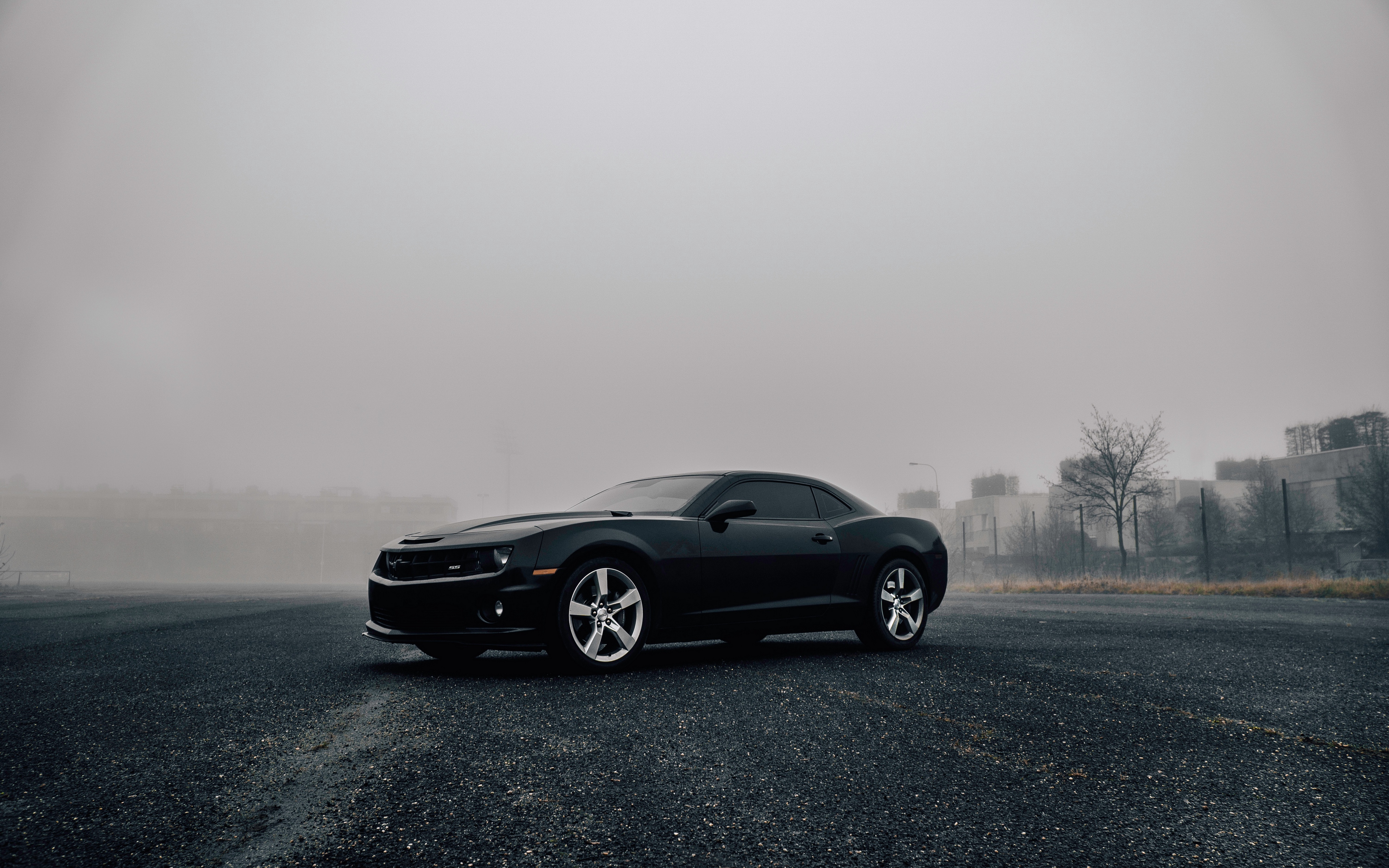 General 3840x2400 black mist black cars car vehicle Chevrolet Camaro Chevrolet asphalt muscle cars American cars