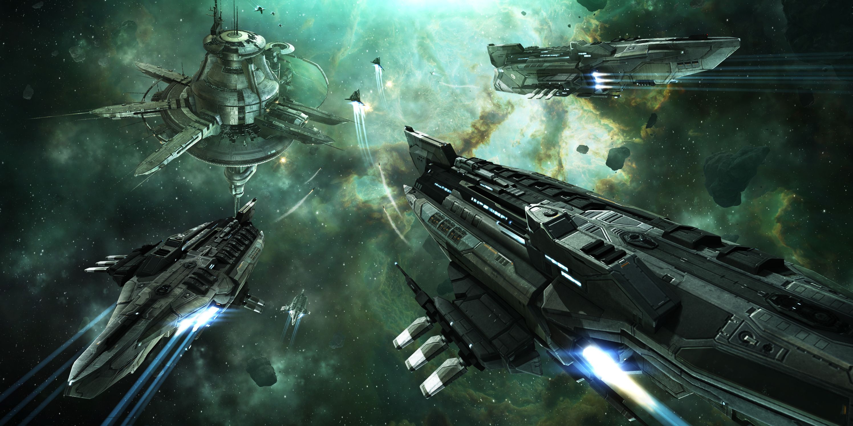 General 2992x1496 science fiction space PC gaming video game art EVE Online